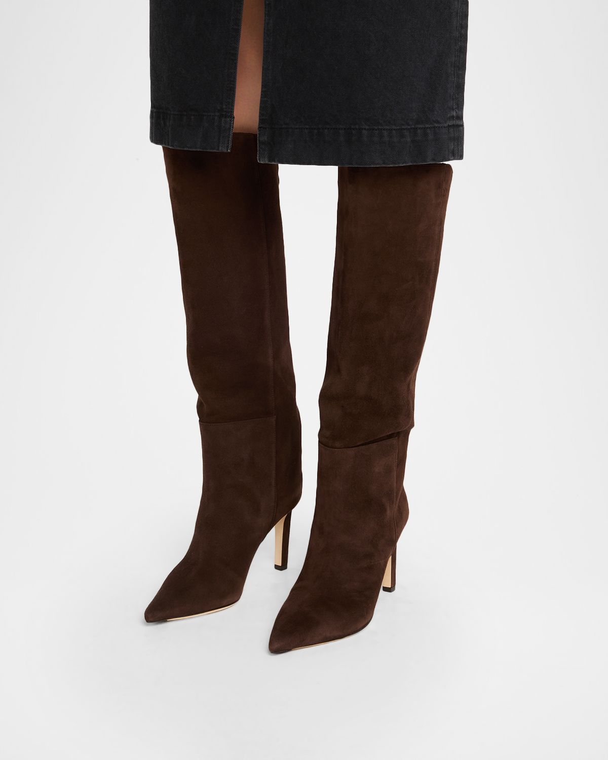 Jimmy Choo Alizze 85 Suede Knee-High Boots