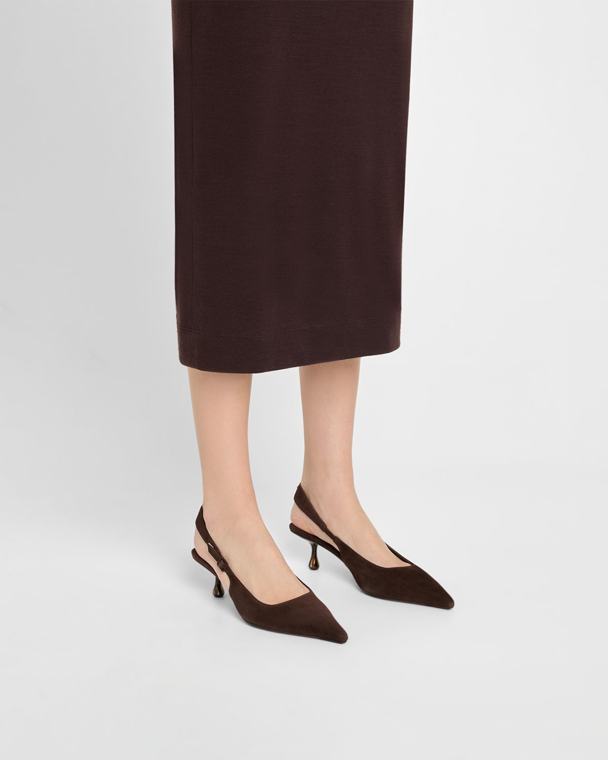 Jimmy Choo Amel 50 Suede Slingback Pumps