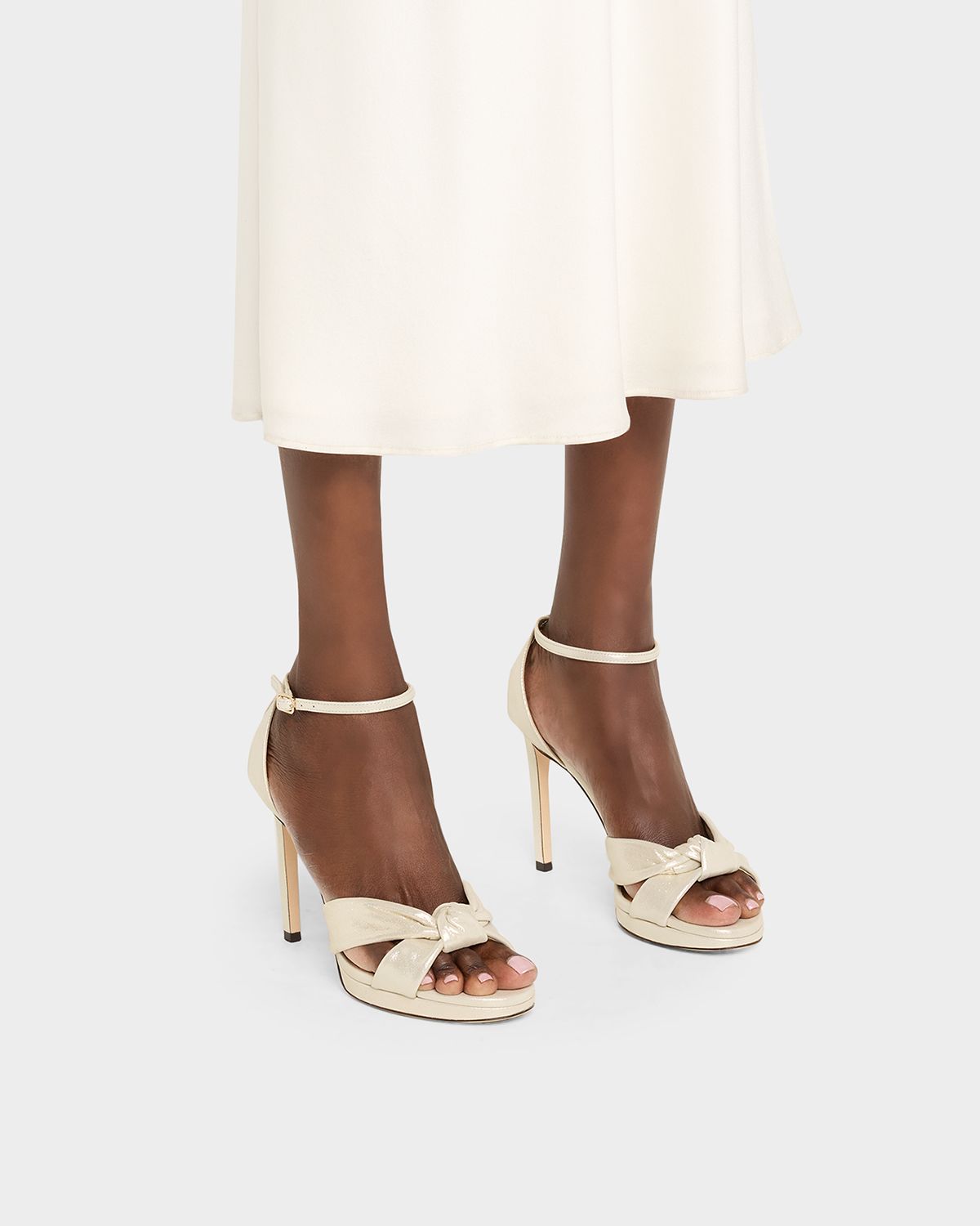 Jimmy Choo Rosie 100 Shimmer Suede Sandals