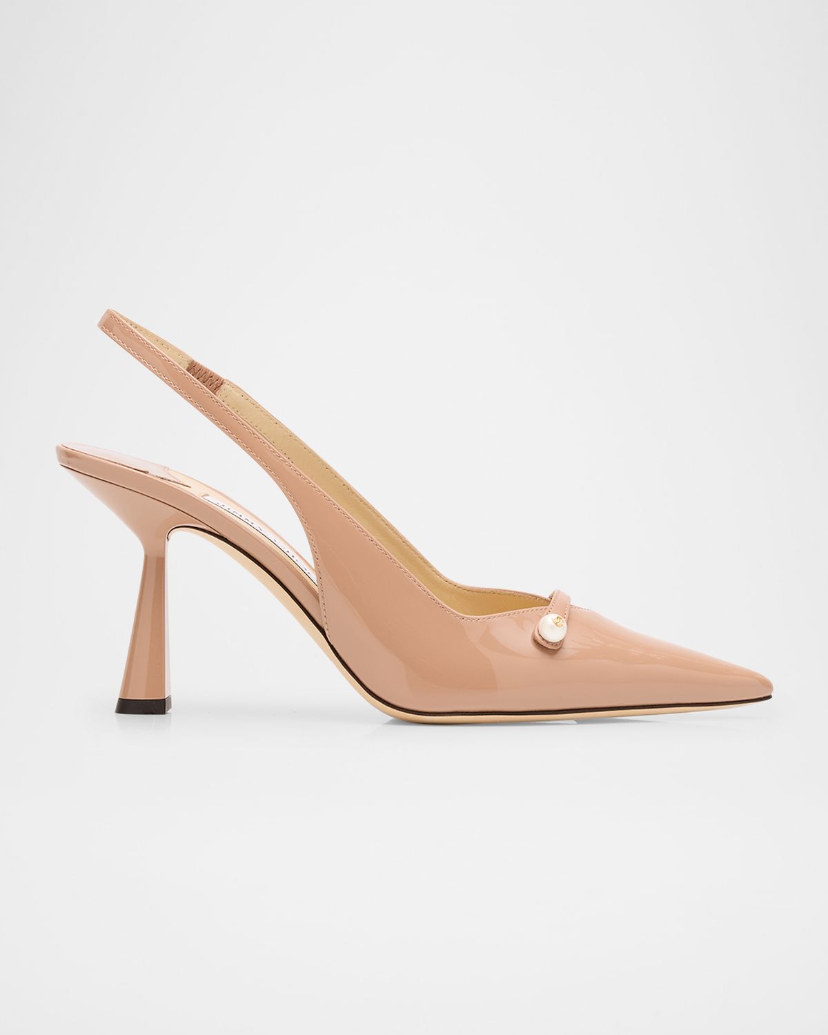 Jimmy Choo Amita 85 Patent Leather Slingback Pumps