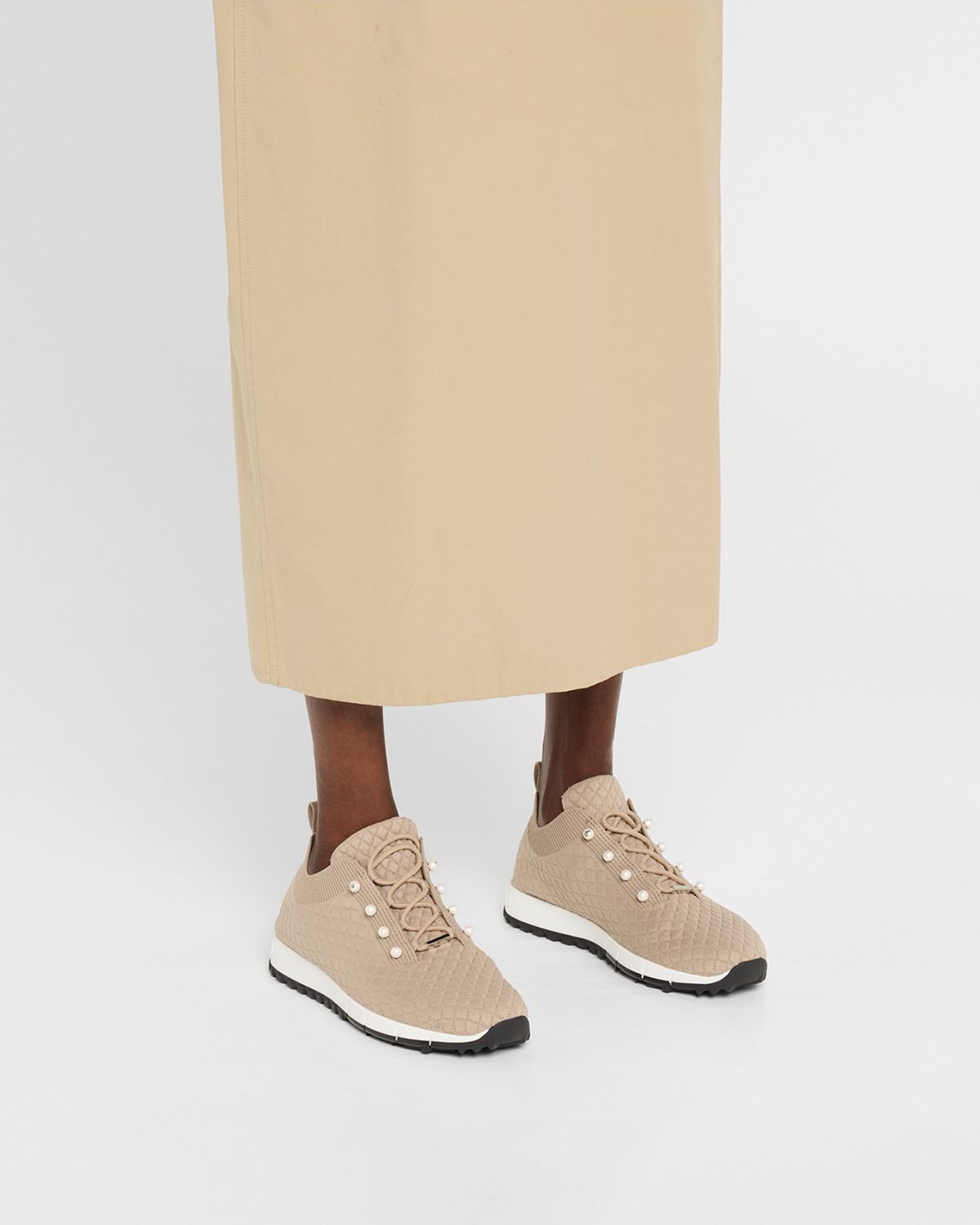 Jimmy Choo Veles Embellished Knit Trainers