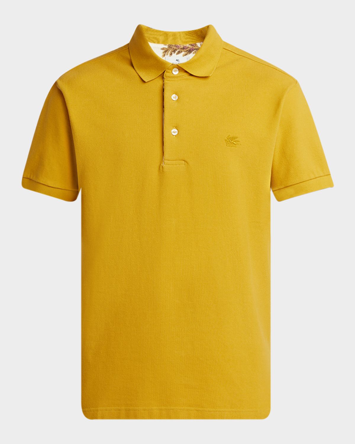 Etro Men 's Cotton Logo-Embroidered Polo Shirt