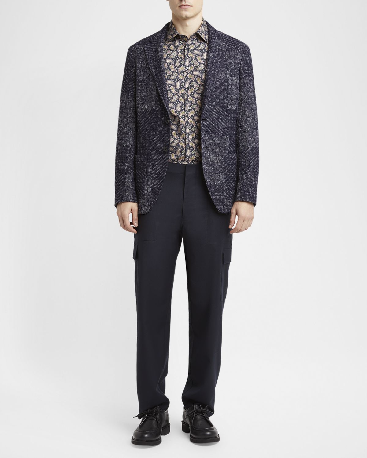 Etro Men 's Paisley Stretch Sport Shirt