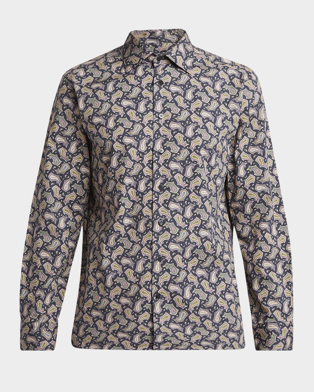 Etro Men 's Paisley Stretch Sport Shirt