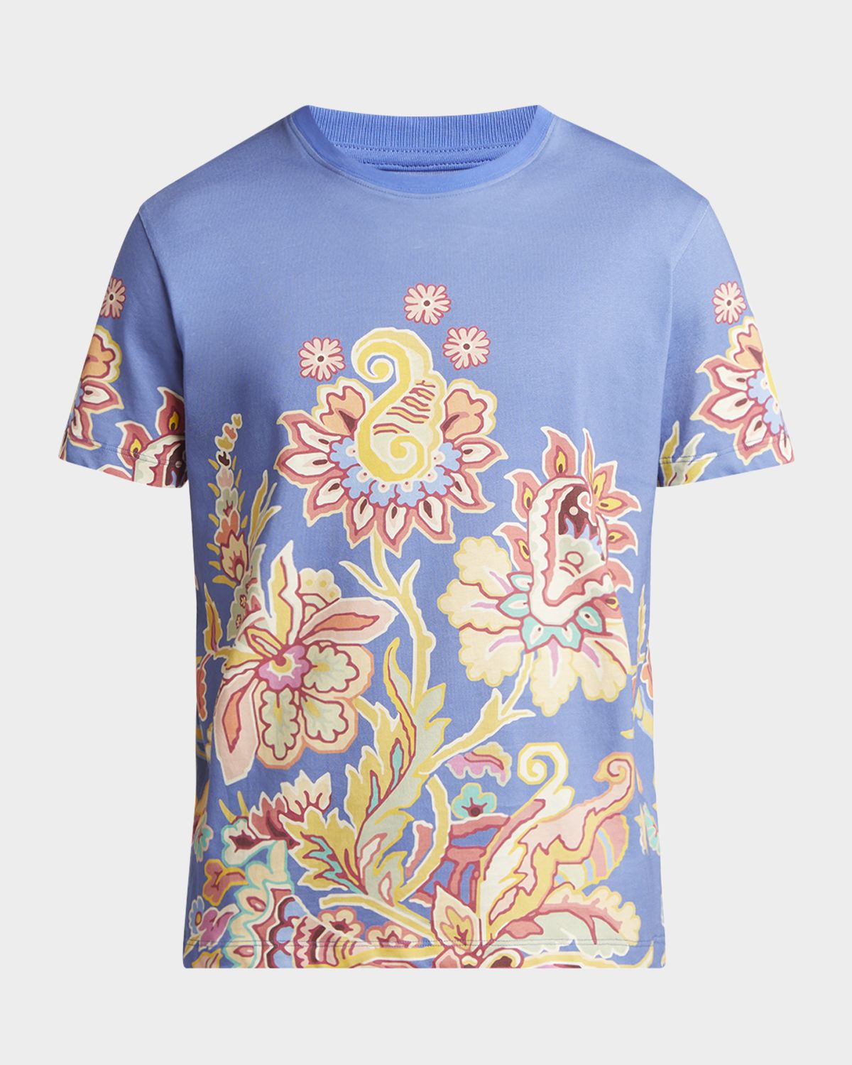 Etro Men 's Floral Graphic Crewneck T-Shirt