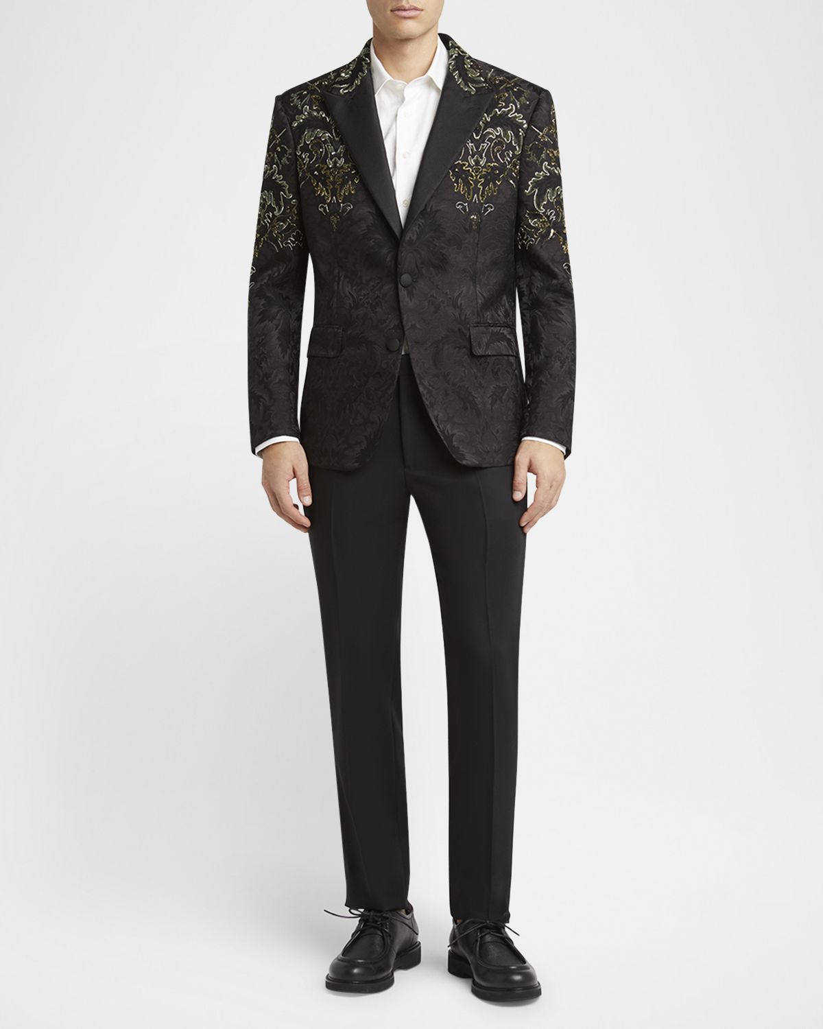 Etro Men 's Embroidered Damask Jacquard Evening Jacket