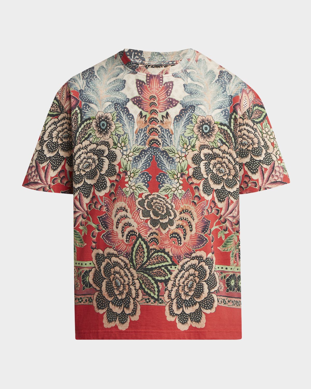 Etro Men 's Abstract Floral Crewneck T-Shirt