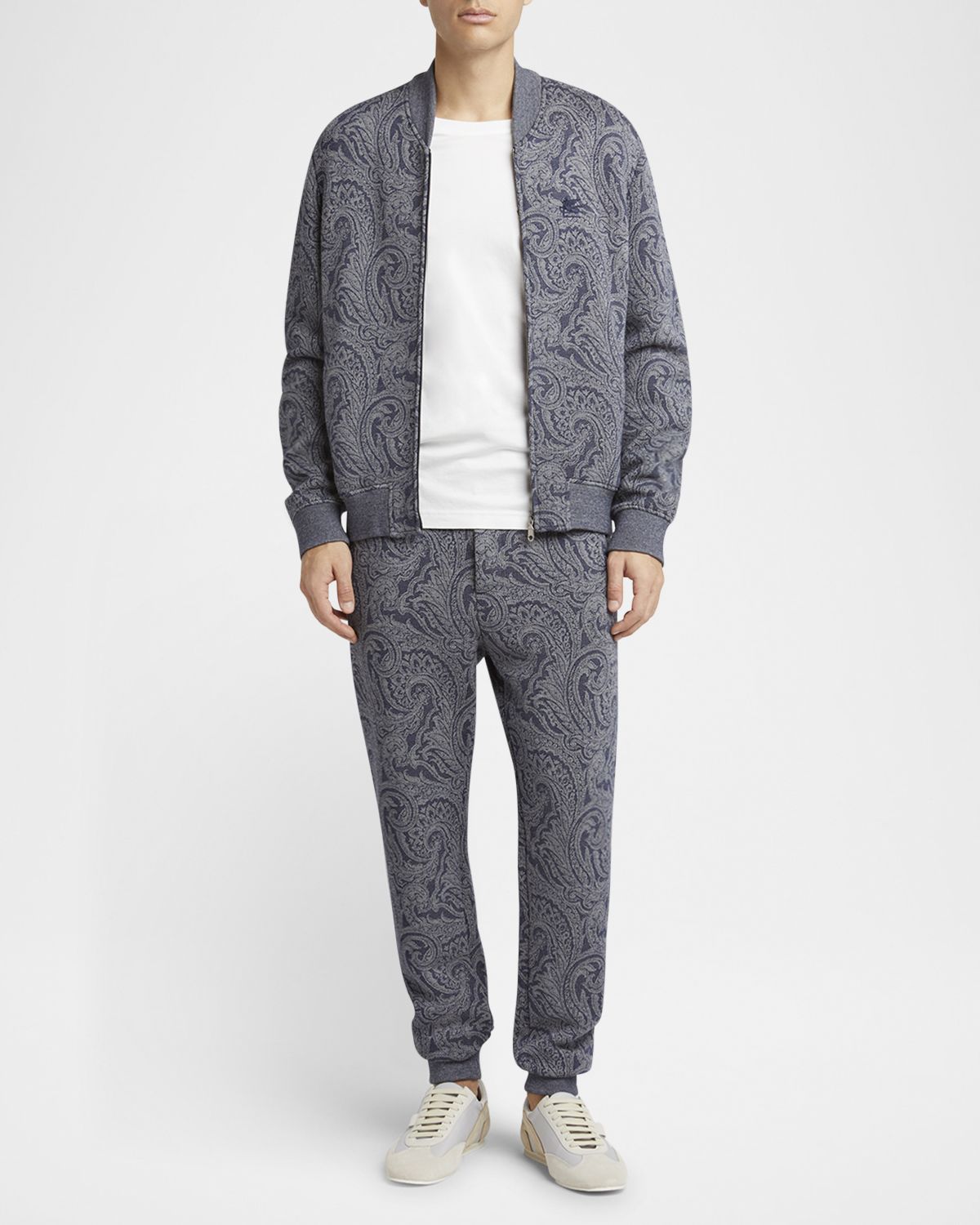 Etro Men 's Paisley Full-Zip Bomber Jacket