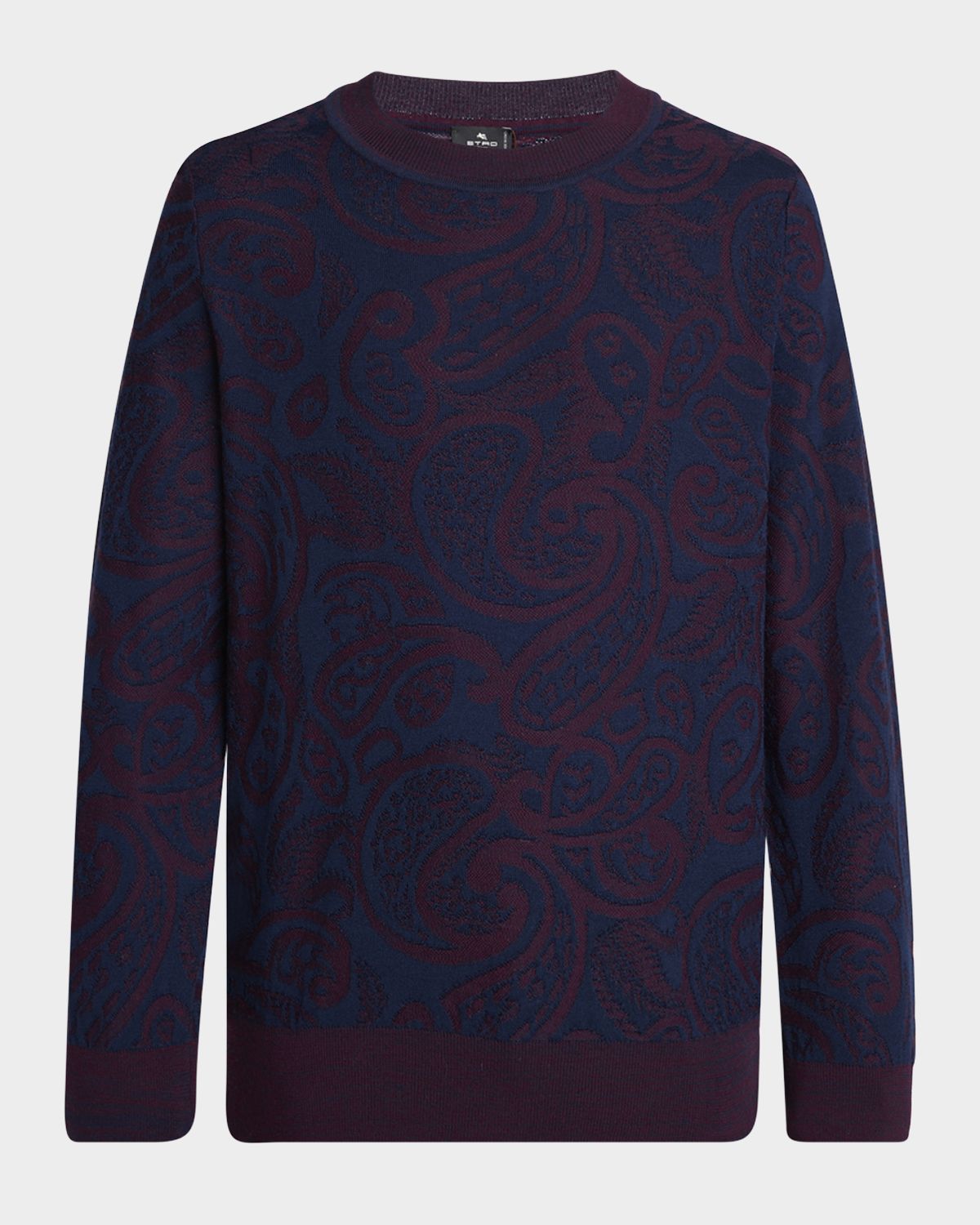 Etro Men 's Paisley Knit Crewneck Sweater