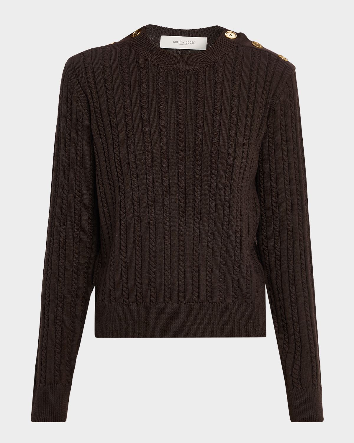 Golden Goose Journey Ofra Cable-Knit Button Sweater
