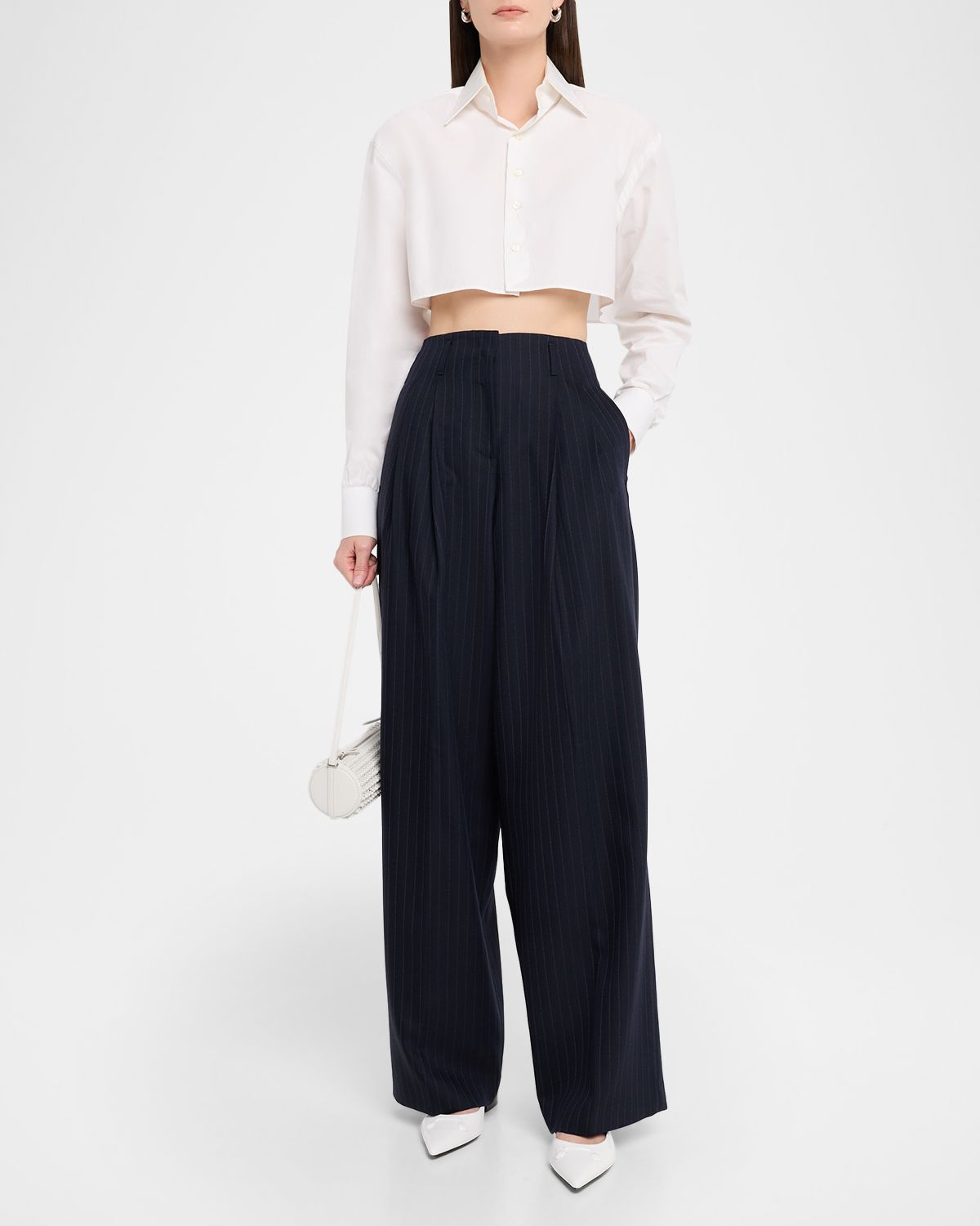 Golden Goose Journey Pinstripe Wool Pants