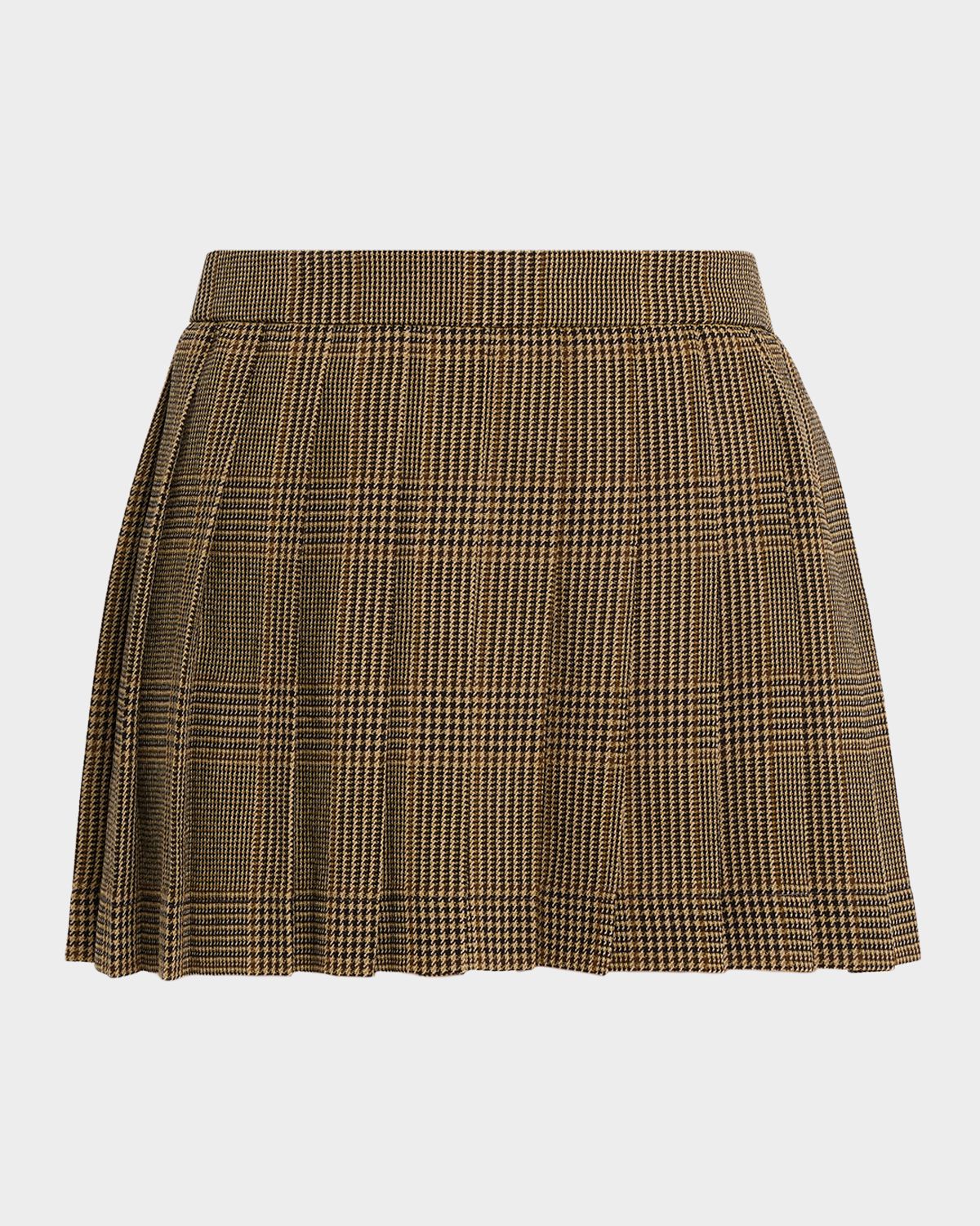 Golden Goose Journey Prince of Wales Pleated Mini Skirt