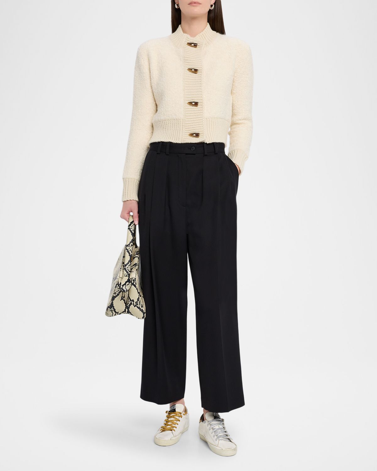 Golden Goose Journey Oxa Boucle Wool-Blend Cardigan