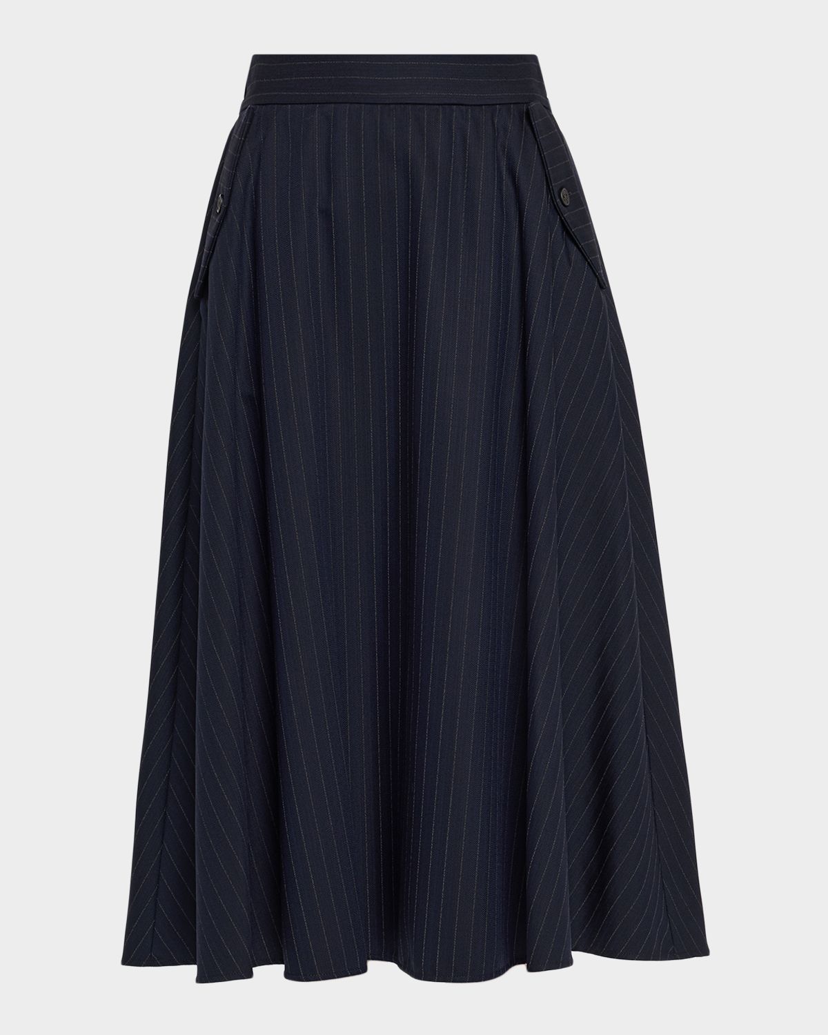 Golden Goose Journey Pinstripe Circle Skirt