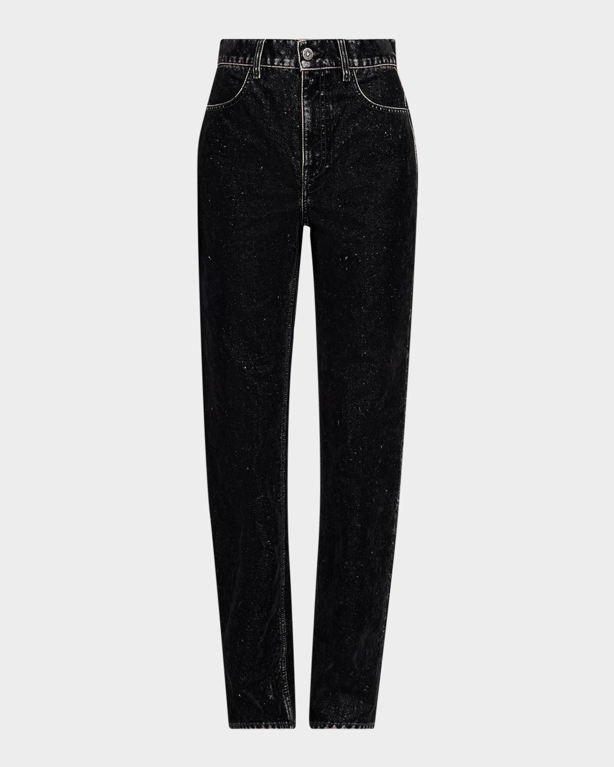 Golden Goose Journey Straight Velvet-Effect Jeans