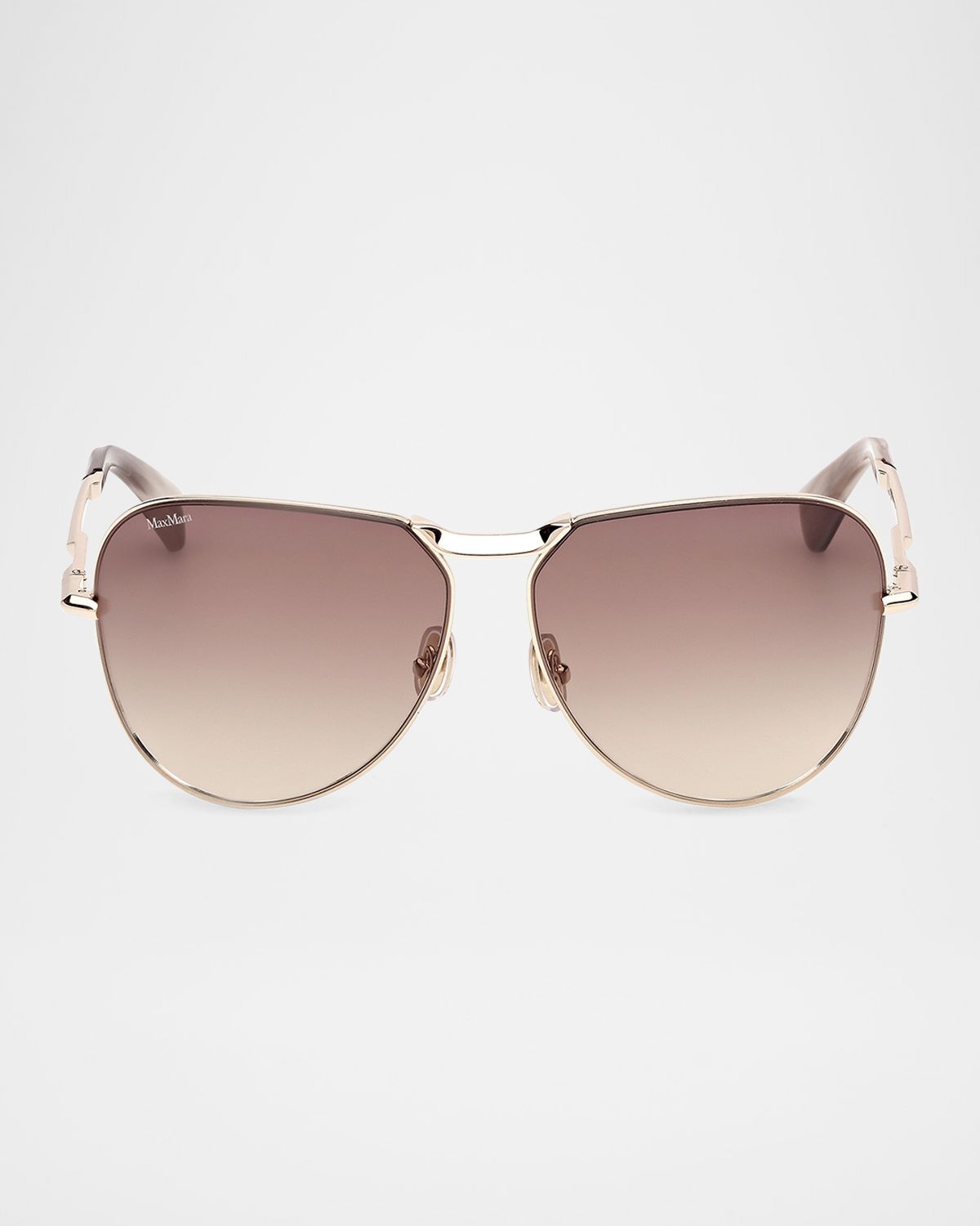 Max Mara Miller-2 Metal Aviator Sunglasses