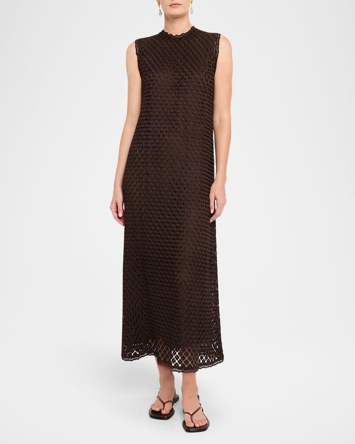 Faithfull the Brand Cyrene Floral Lace Midi Dress