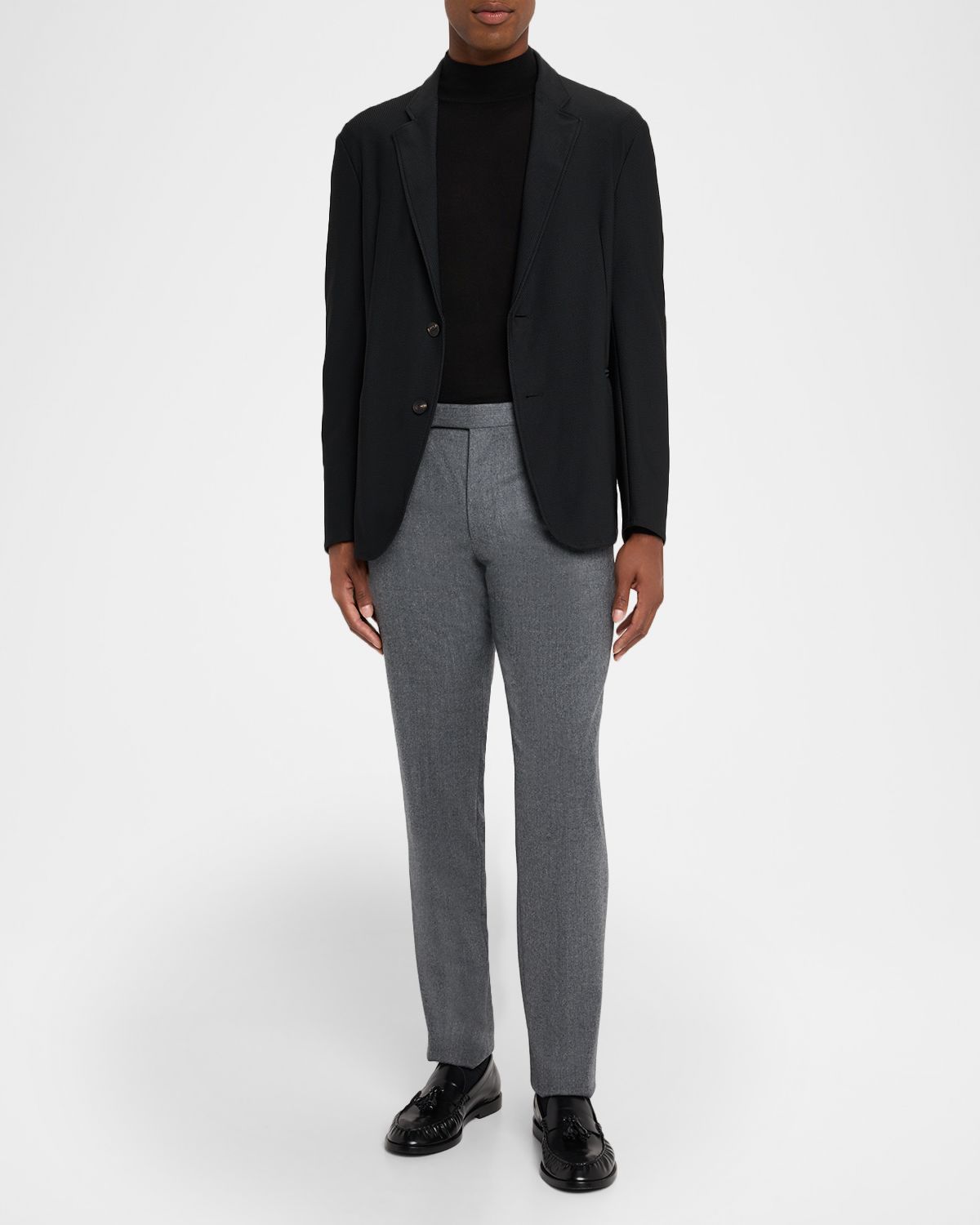 Emporio Armani Men 's Rice Stitch Notch Lapel Sport Coat