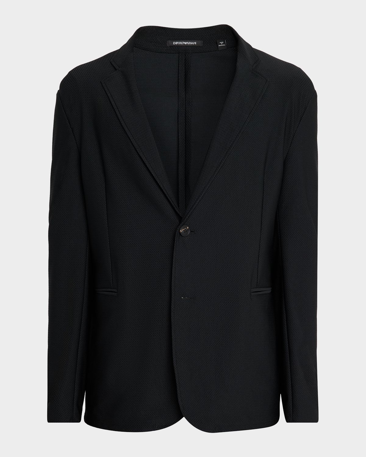 Emporio Armani Men 's Rice Stitch Notch Lapel Sport Coat