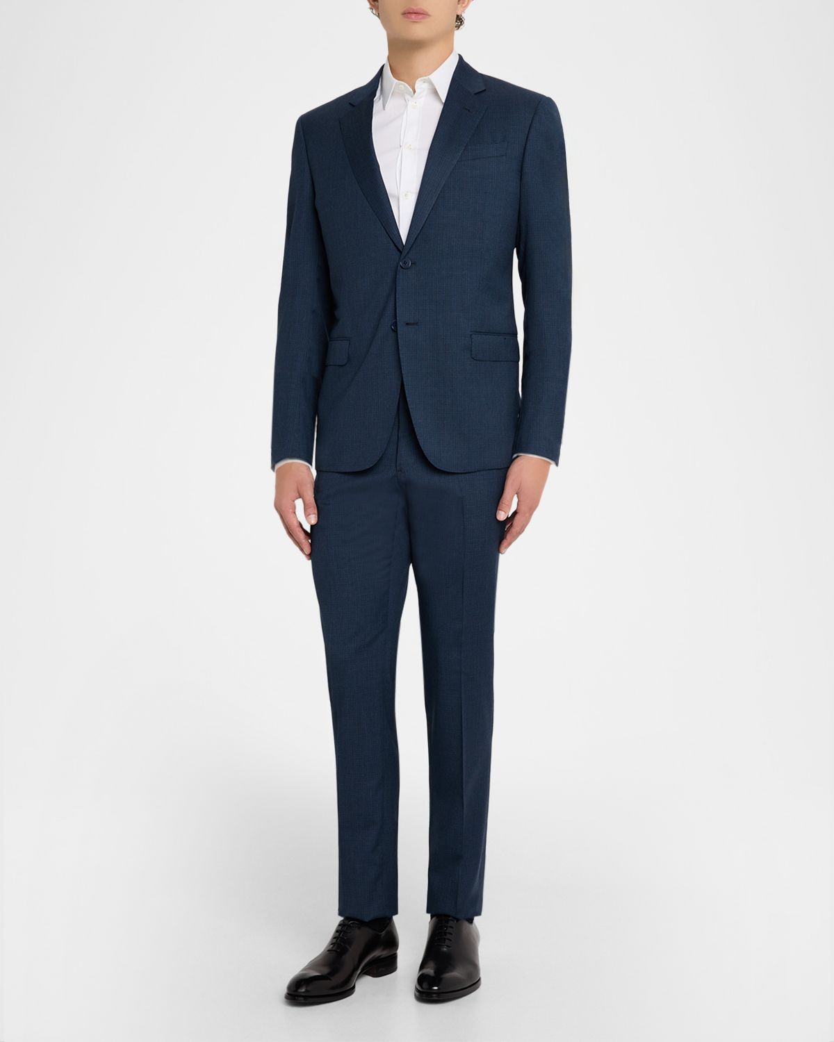 Emporio Armani Men 's Wool Micro-Houndstooth G Line Suit