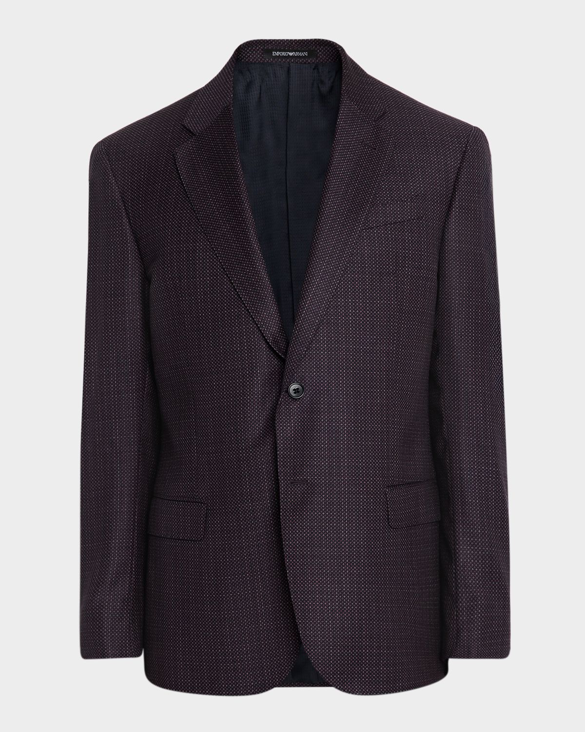 Emporio Armani Men 's G Line Super 130s Wool Maxi-Birdseye Sport Coat