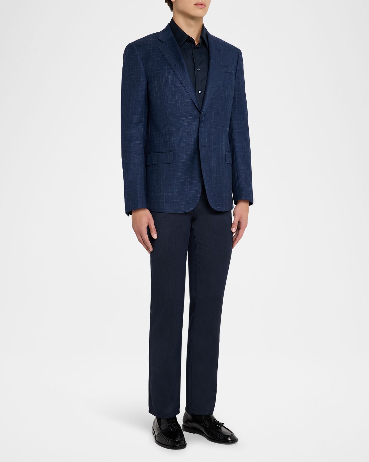 Emporio Armani Men 's G Line Melange Notch Lapel Sport Coat