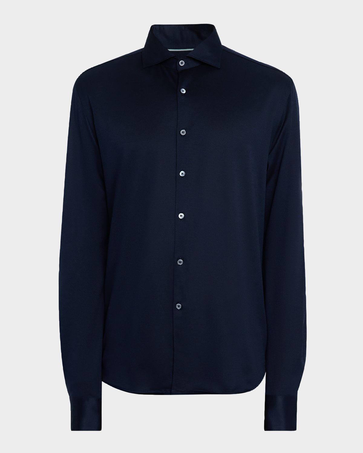 Canali Men 's Jersey Cotton and Lyocell Sport Shirt