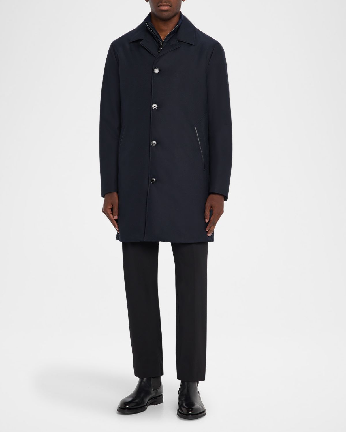 Canali Men 's Single-Breasted Technical Raincoat