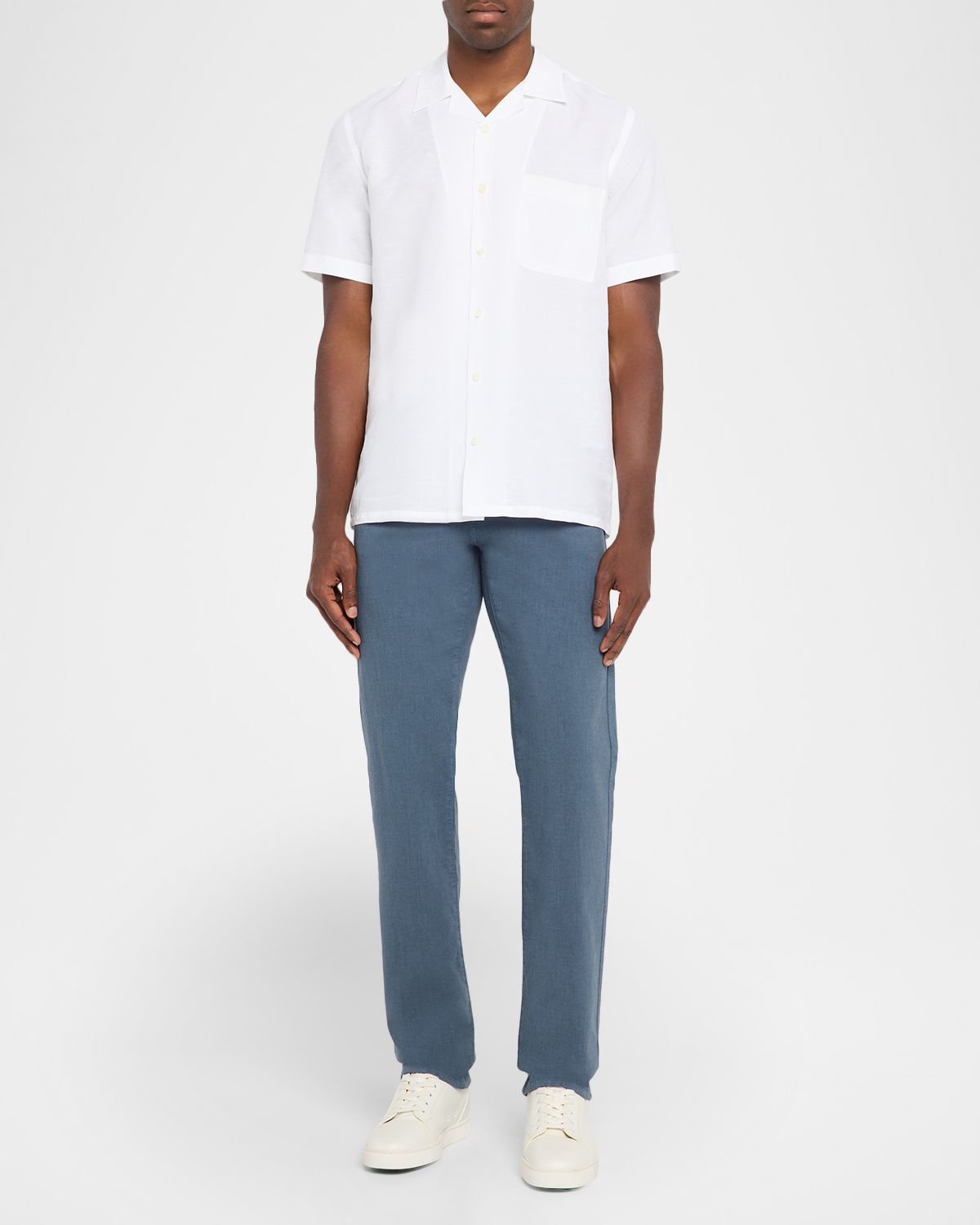 Canali Men 's Cotton-Stretch Trim Fit Five-Pocket Pants