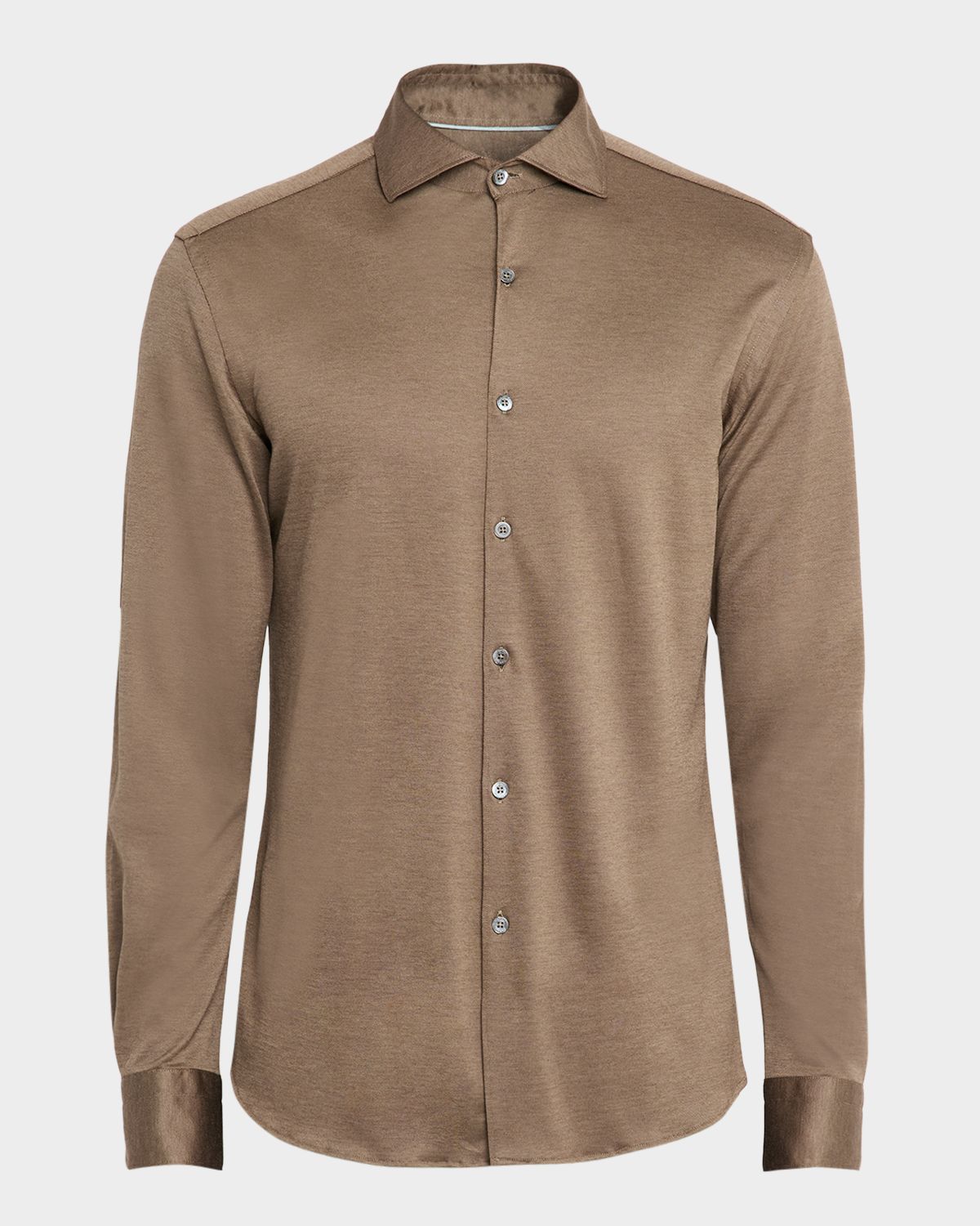 Canali Men 's Cotton and Lyocell Jersey Sport Shirt