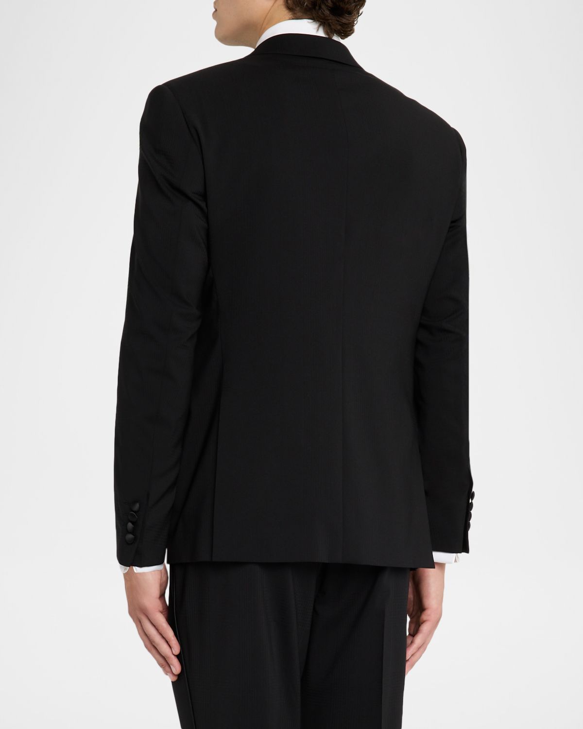 Emporio Armani Men 's Tonal Plaid Peak Lapel G Line Tuxedo | Thumbnail 3 Emporio Armani Men 's Tonal Plaid Peak Lapel G Line Tuxedo | Thumbnail 3