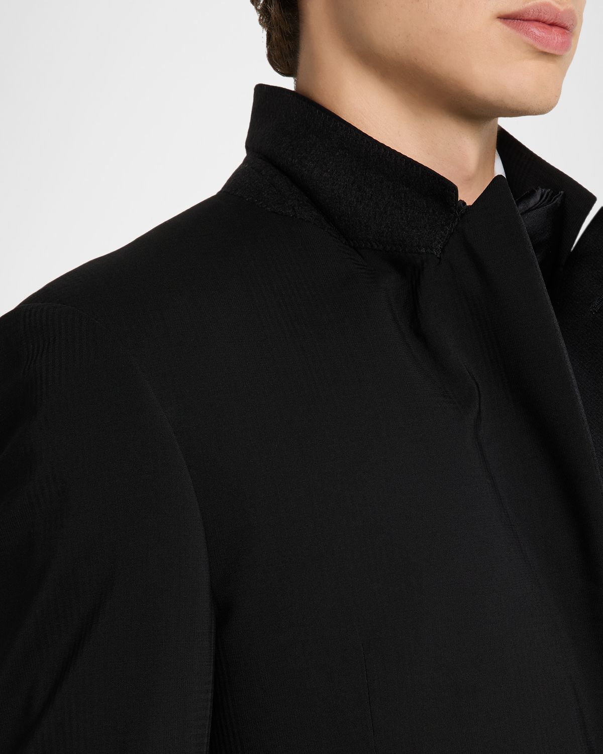 Emporio Armani Men 's Tonal Plaid Peak Lapel G Line Tuxedo | Thumbnail 8 Emporio Armani Men 's Tonal Plaid Peak Lapel G Line Tuxedo | Thumbnail 8