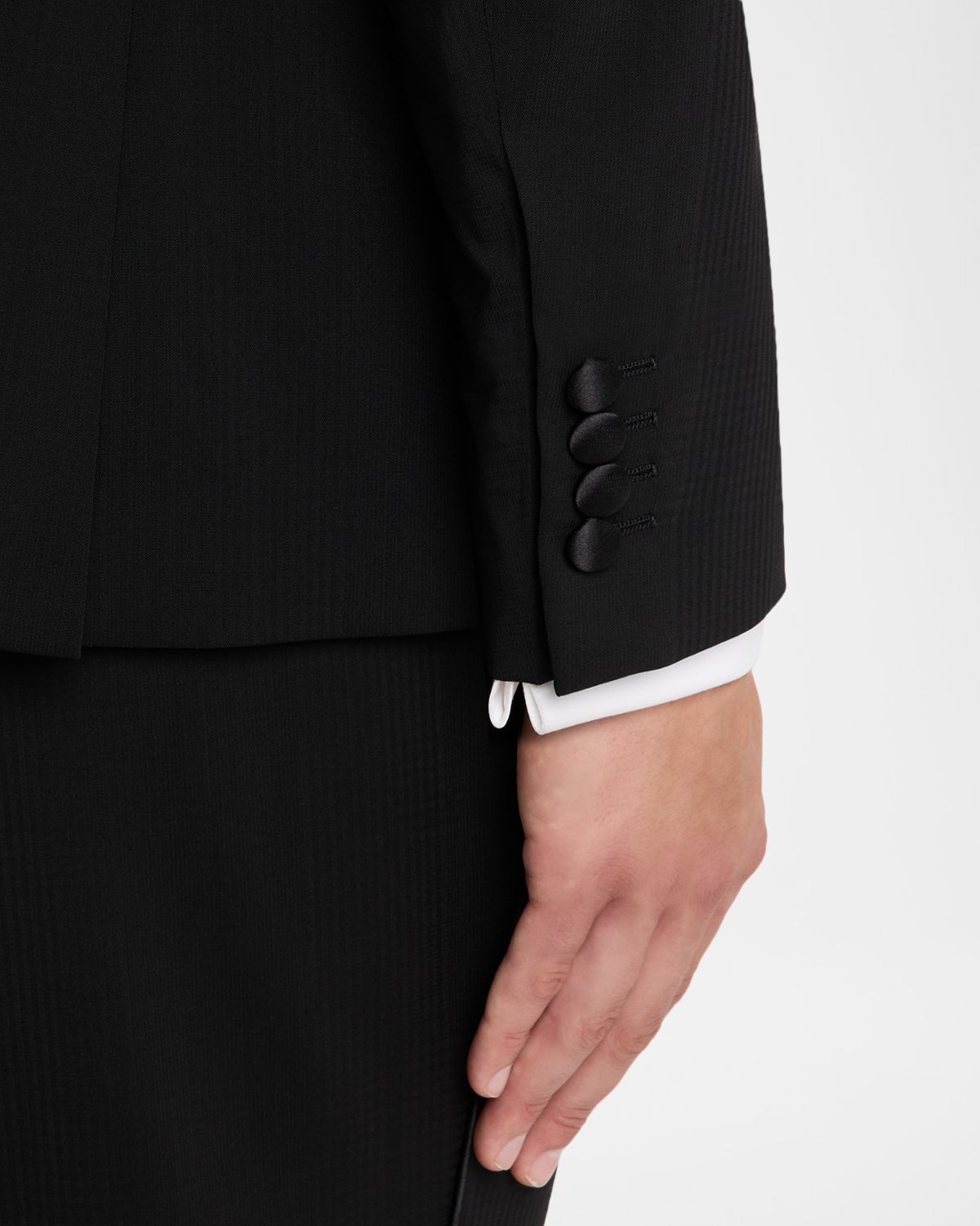 Emporio Armani Men 's Tonal Plaid Peak Lapel G Line Tuxedo | Thumbnail 9 Emporio Armani Men 's Tonal Plaid Peak Lapel G Line Tuxedo | Thumbnail 9