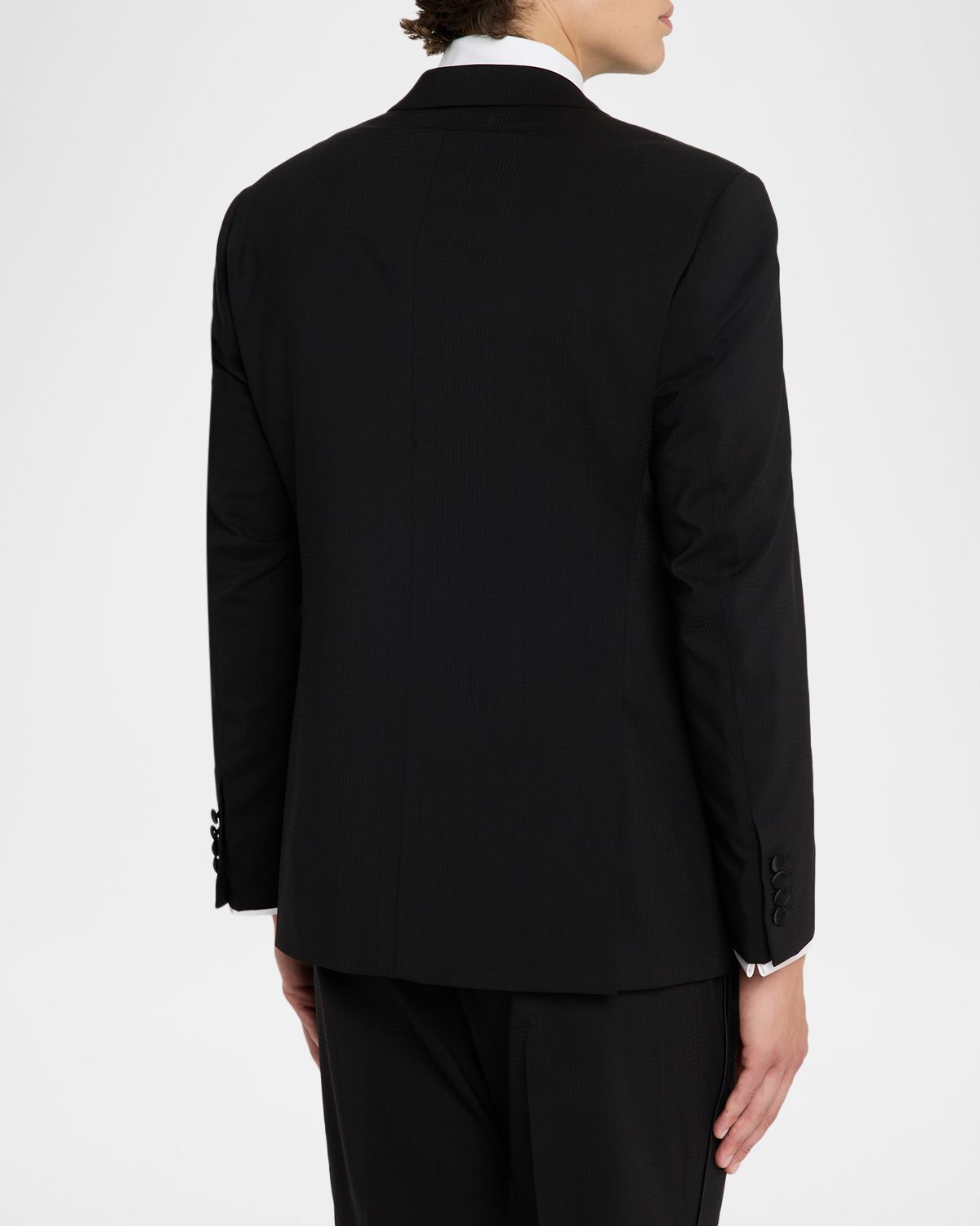 Emporio Armani Men 's Tonal Plaid Peak Lapel G Line Tuxedo | Thumbnail 5 Emporio Armani Men 's Tonal Plaid Peak Lapel G Line Tuxedo | Thumbnail 5