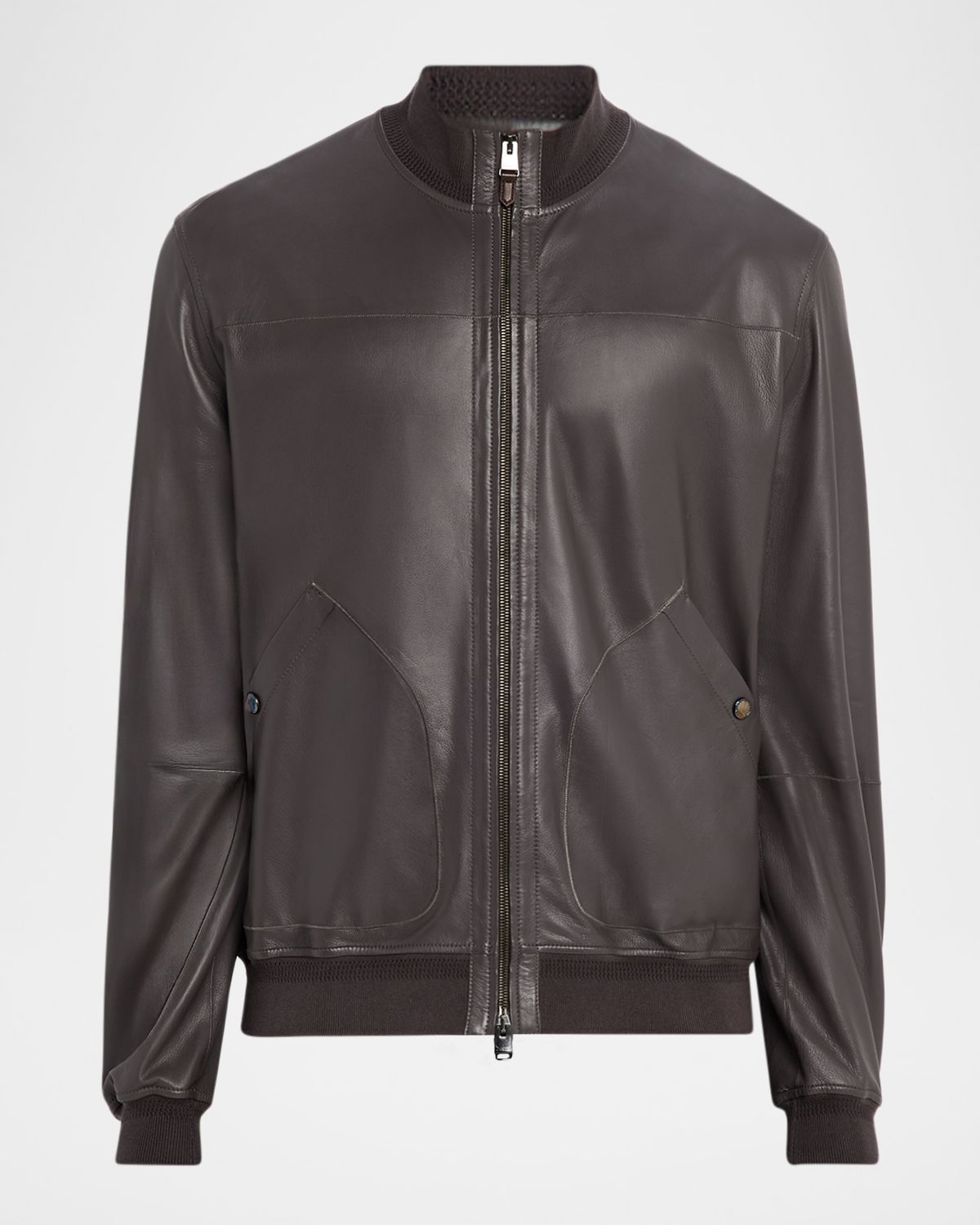 Canali Men 's Nuvola Napa Leather Bomber Jacket