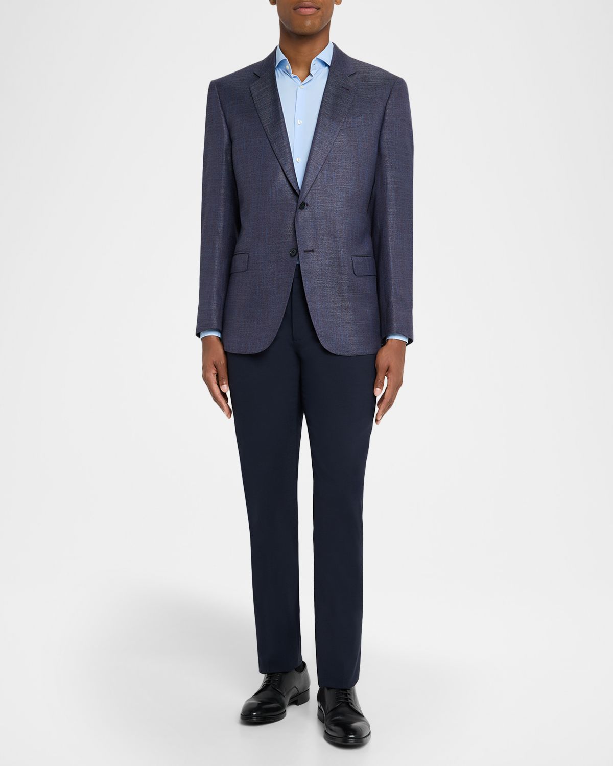 Emporio Armani Men 's Bamboo Viscose Blurred Plaid G Line Sport Coat