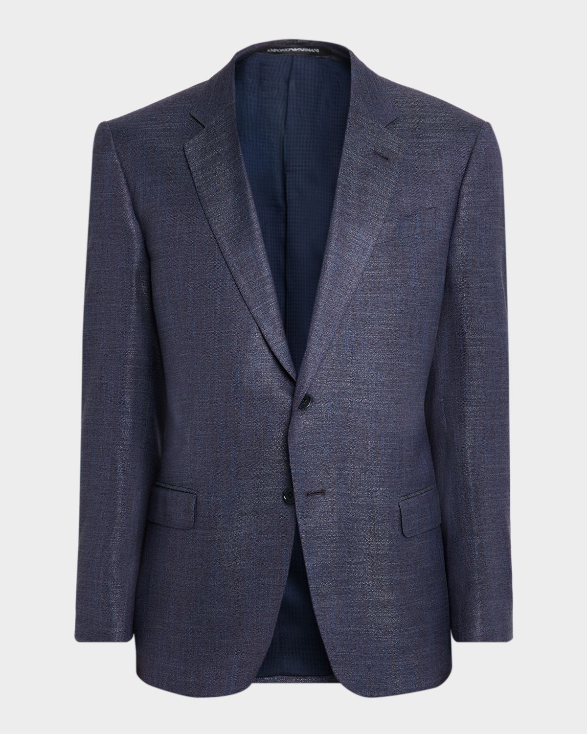 Emporio Armani Men 's Bamboo Viscose Blurred Plaid G Line Sport Coat