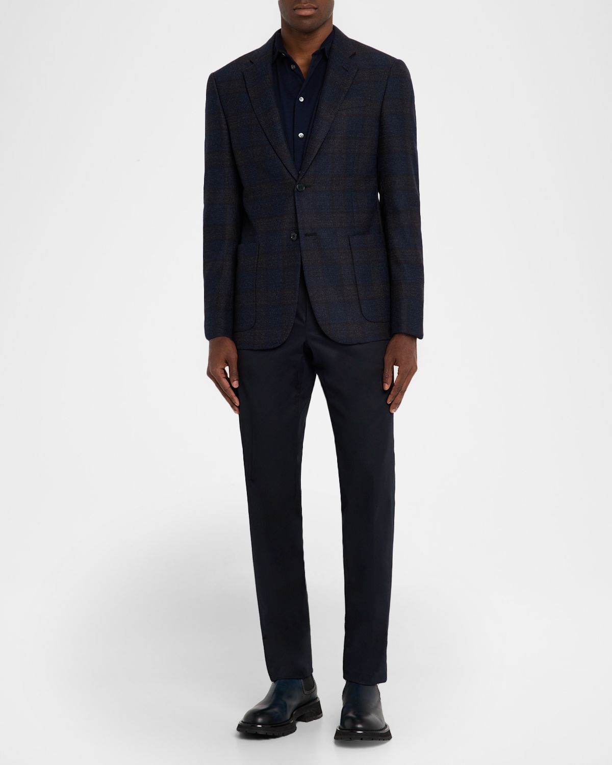 Emporio Armani Men 's Wool Plaid G Line Sport Coat