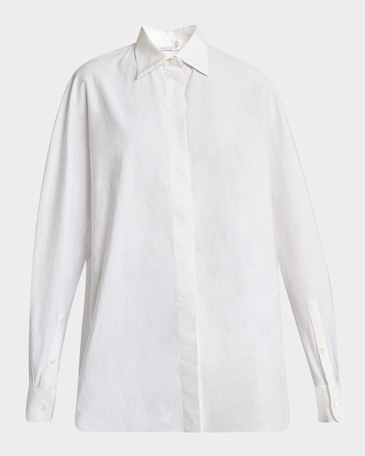 Givenchy Curved Sleeve Button-Down Cocoon Shirt