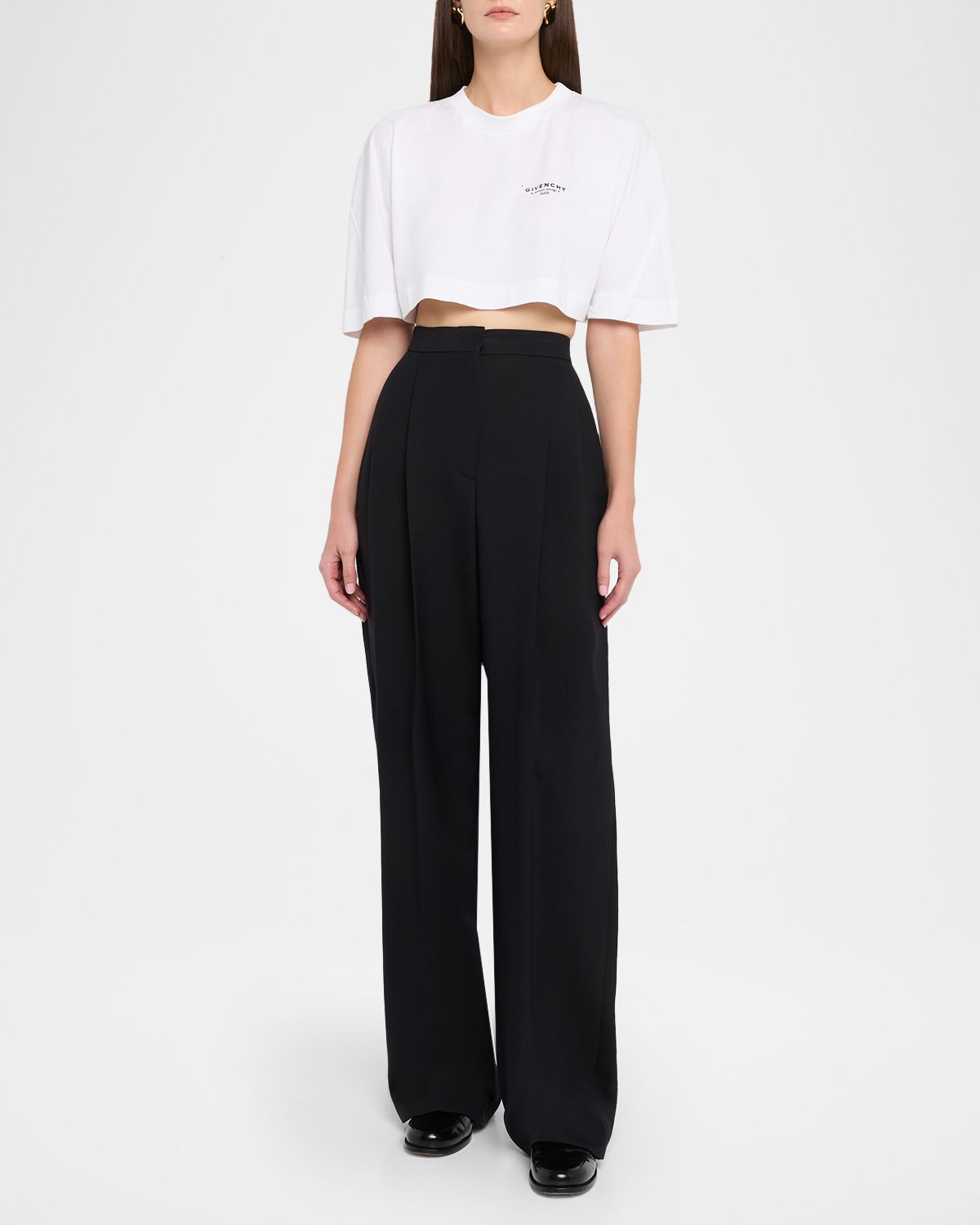 Givenchy Logo Crop Cocoon T-Shirt