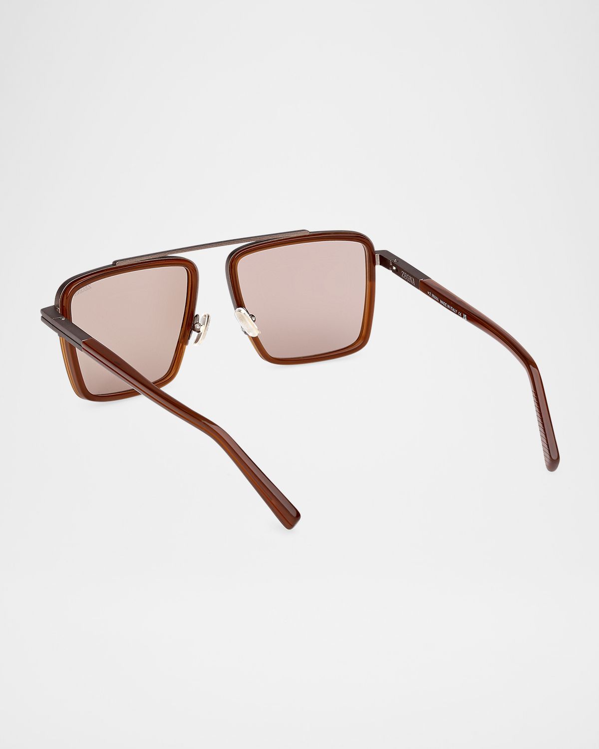 ZEGNA Men 's Metal Square Sunglasses