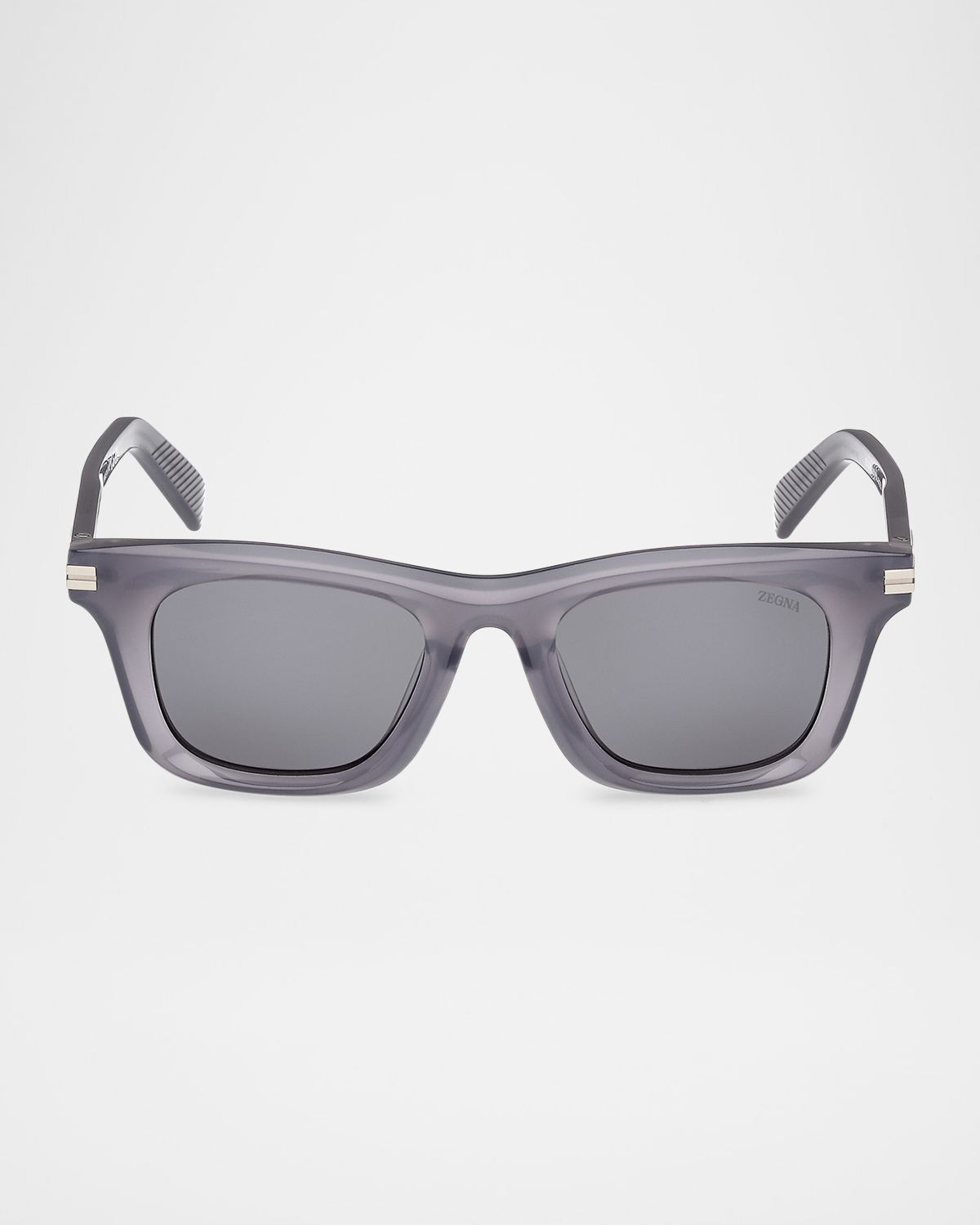 ZEGNA Men 's Rectangular Acetate Sunglasses