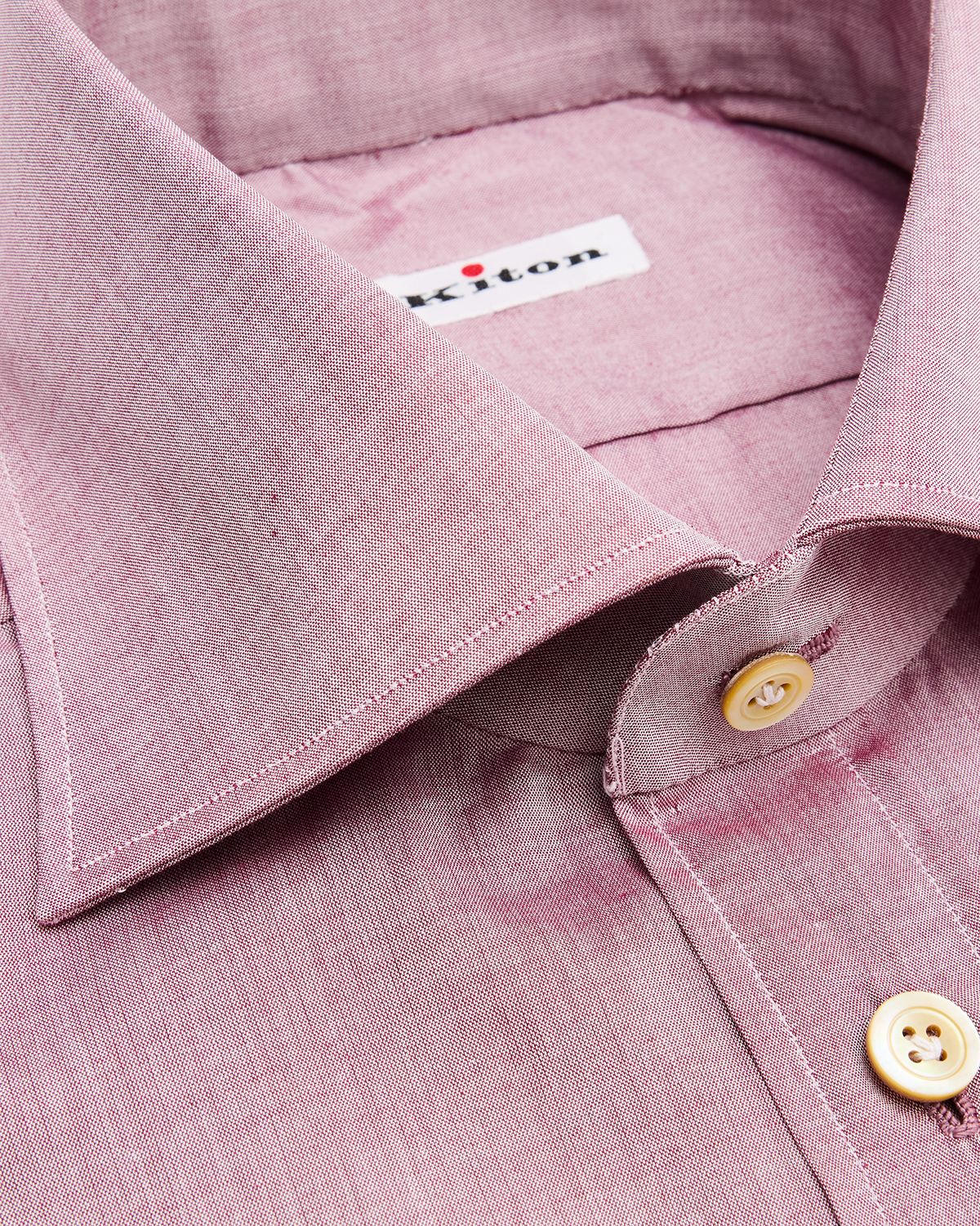 Kiton Men 's Cotton Point-Collar Dress Shirt