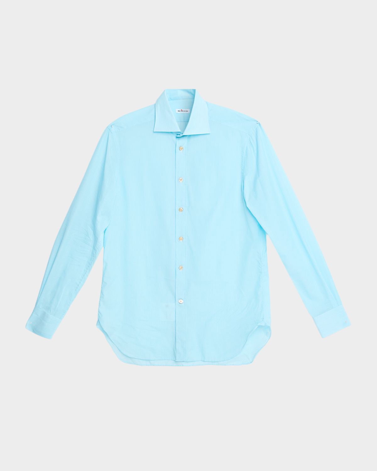Kiton Men 's Solid Cotton Classic-Fit Sport Shirt