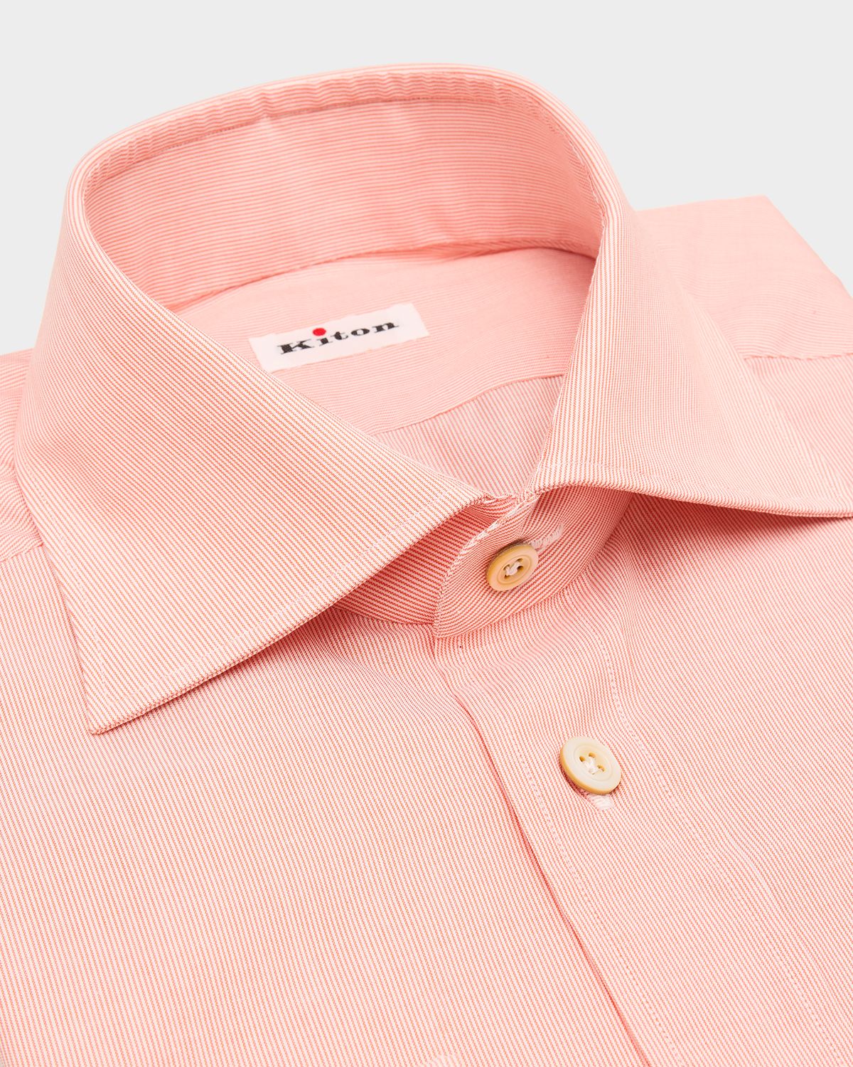 Kiton Men 's Cotton Fineline Stripe Dress Shirt