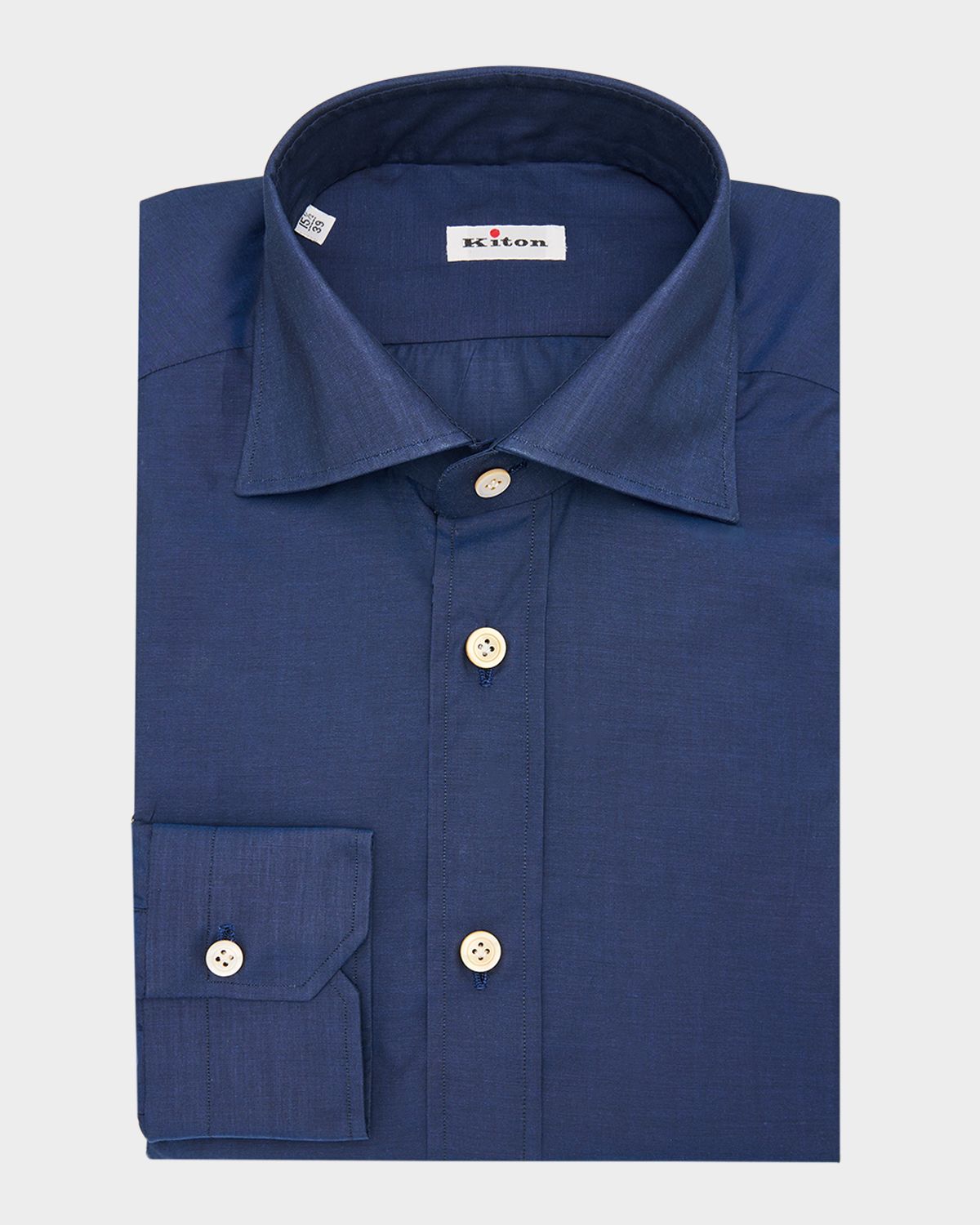 Kiton Men 's Cotton Point-Collar Dress Shirt | Thumbnail 3 Kiton Men 's Cotton Point-Collar Dress Shirt | Thumbnail 3