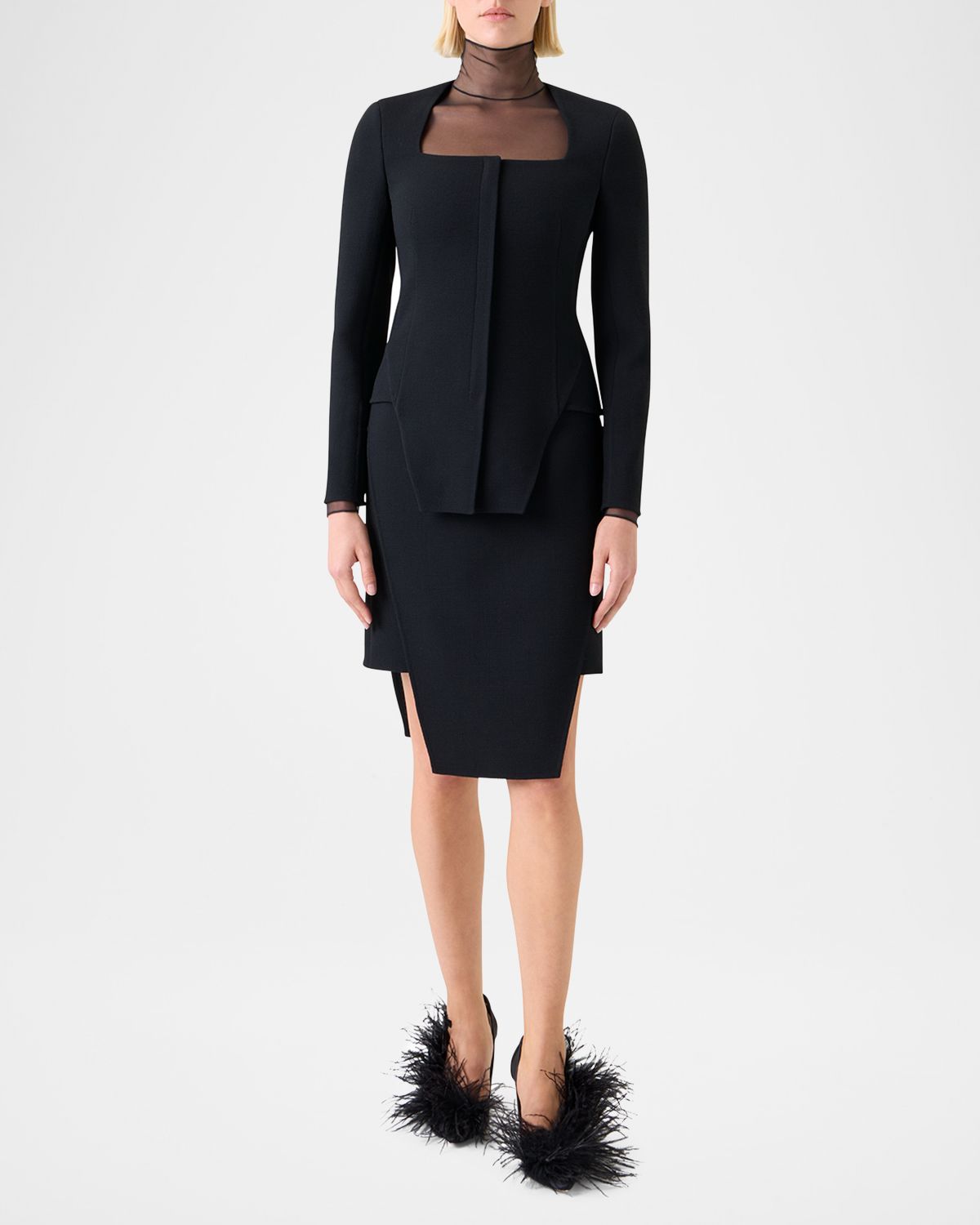 Akris Desiree Double-Face Trapezoid Jacket