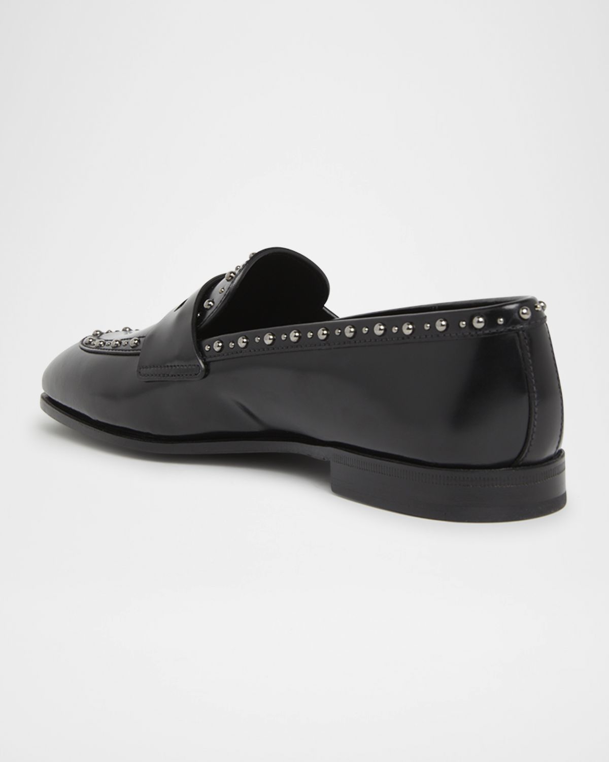 Church 's Onyx Met Studded Leather Penny Loafers