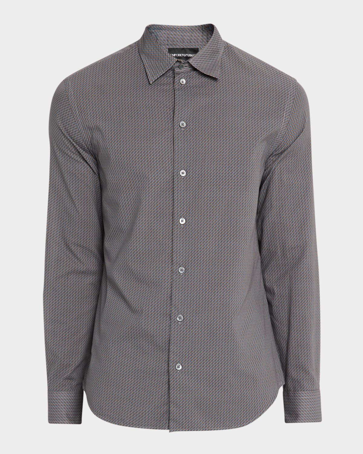 Emporio Armani Men 's Cotton Diagonal Wave Sport Shirt | Thumbnail 5 Emporio Armani Men 's Cotton Diagonal Wave Sport Shirt | Thumbnail 5