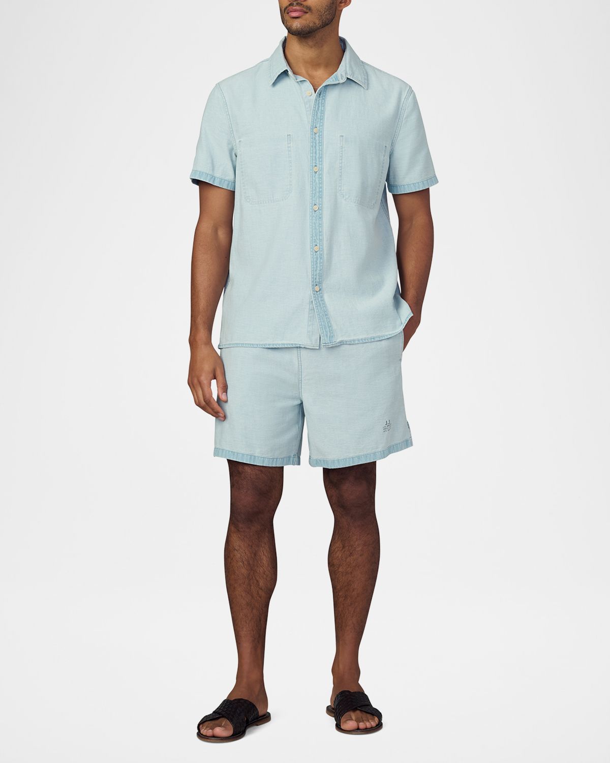 Joe 's Jeans Men 's Reverse Chambray Drawstring Shorts